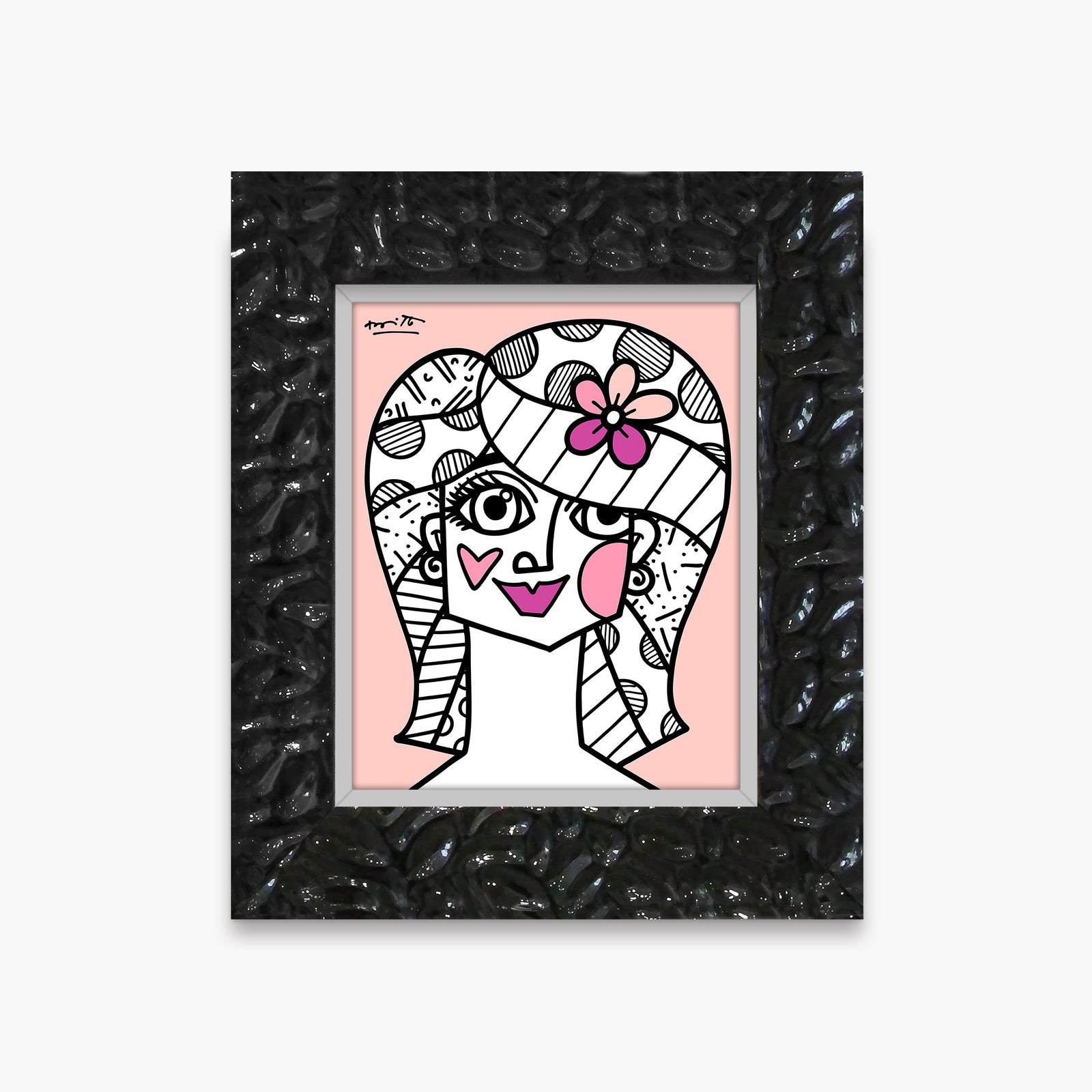 modern pop art hair do limited edition print  vibrant home decor