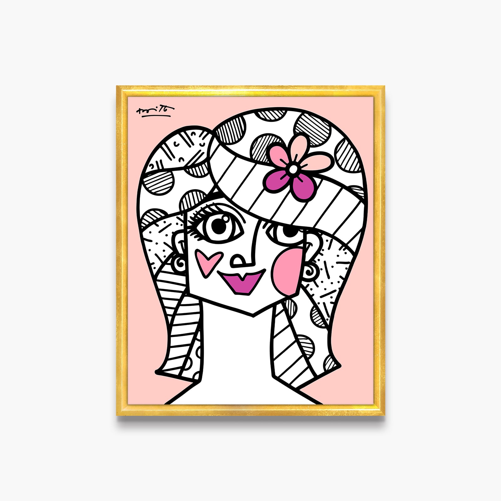 hair do limited edition print  artistic colorful design collectible