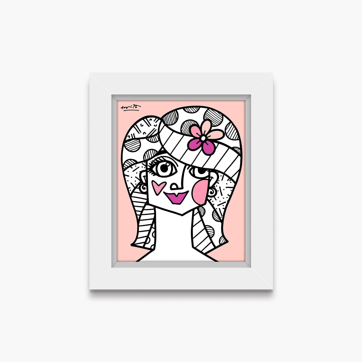 Romero Britto hair do limited edition print  contemporary pop art piece
