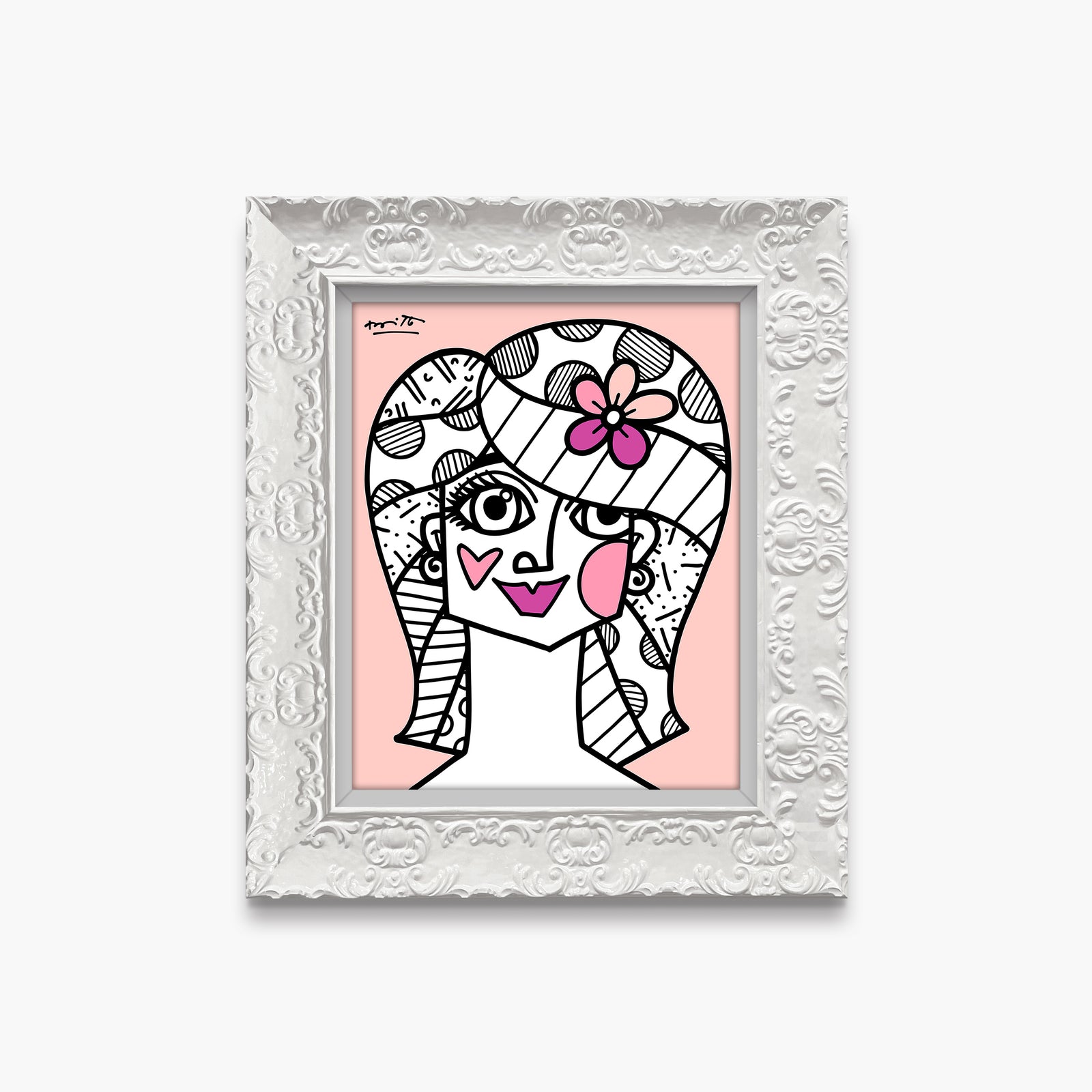 hair do limited edition print  artistic colorful design collectible