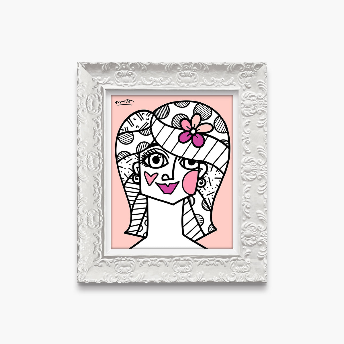 modern pop art hair do limited edition print  vibrant home decor