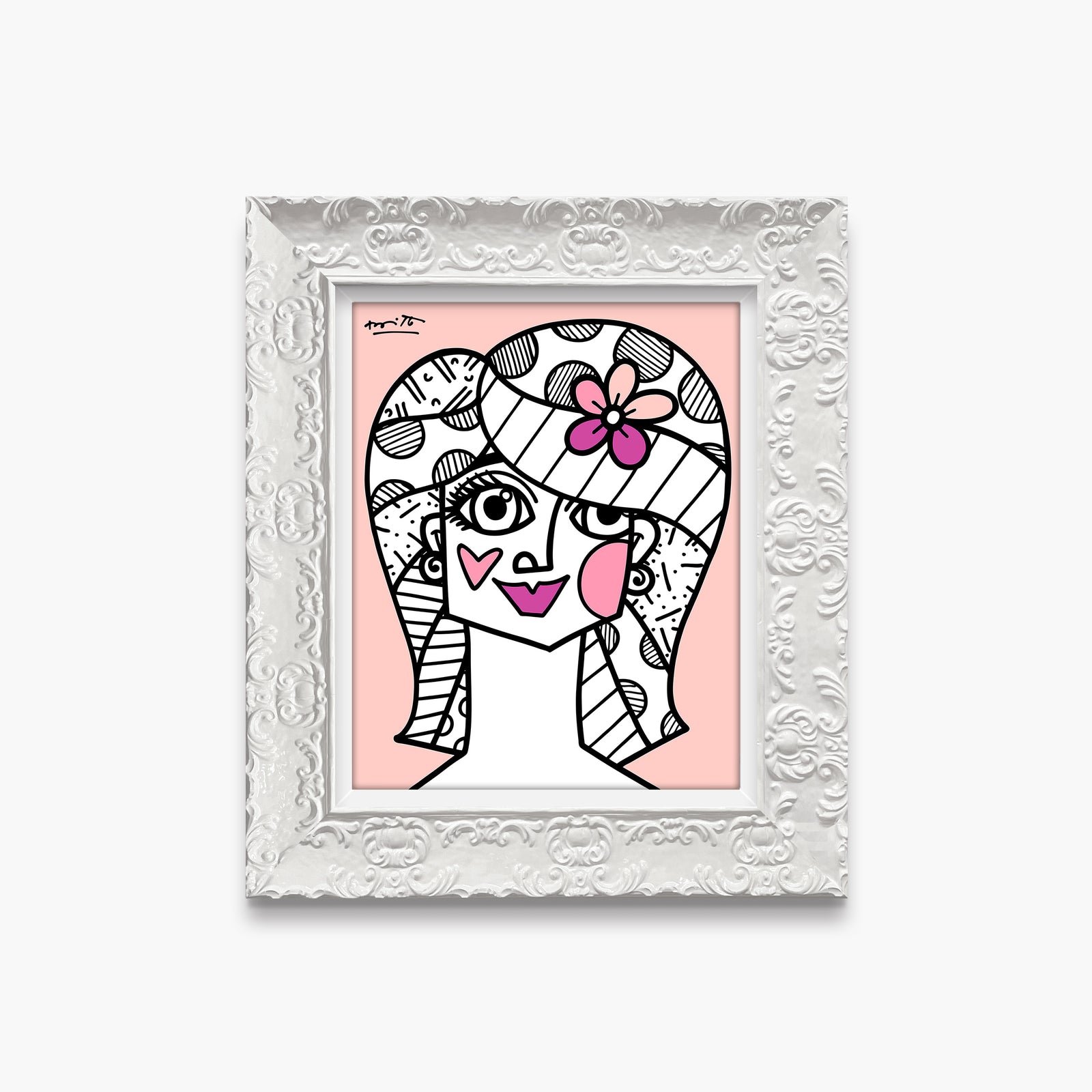 modern pop art hair do limited edition print  vibrant home decor