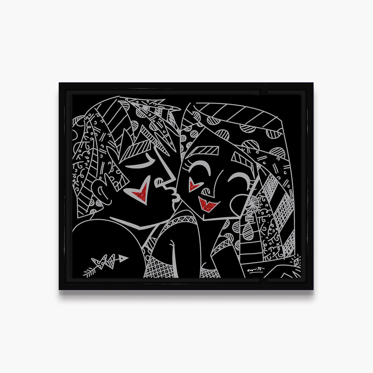 Romero Britto lights off limited edition print  colorful pop art design