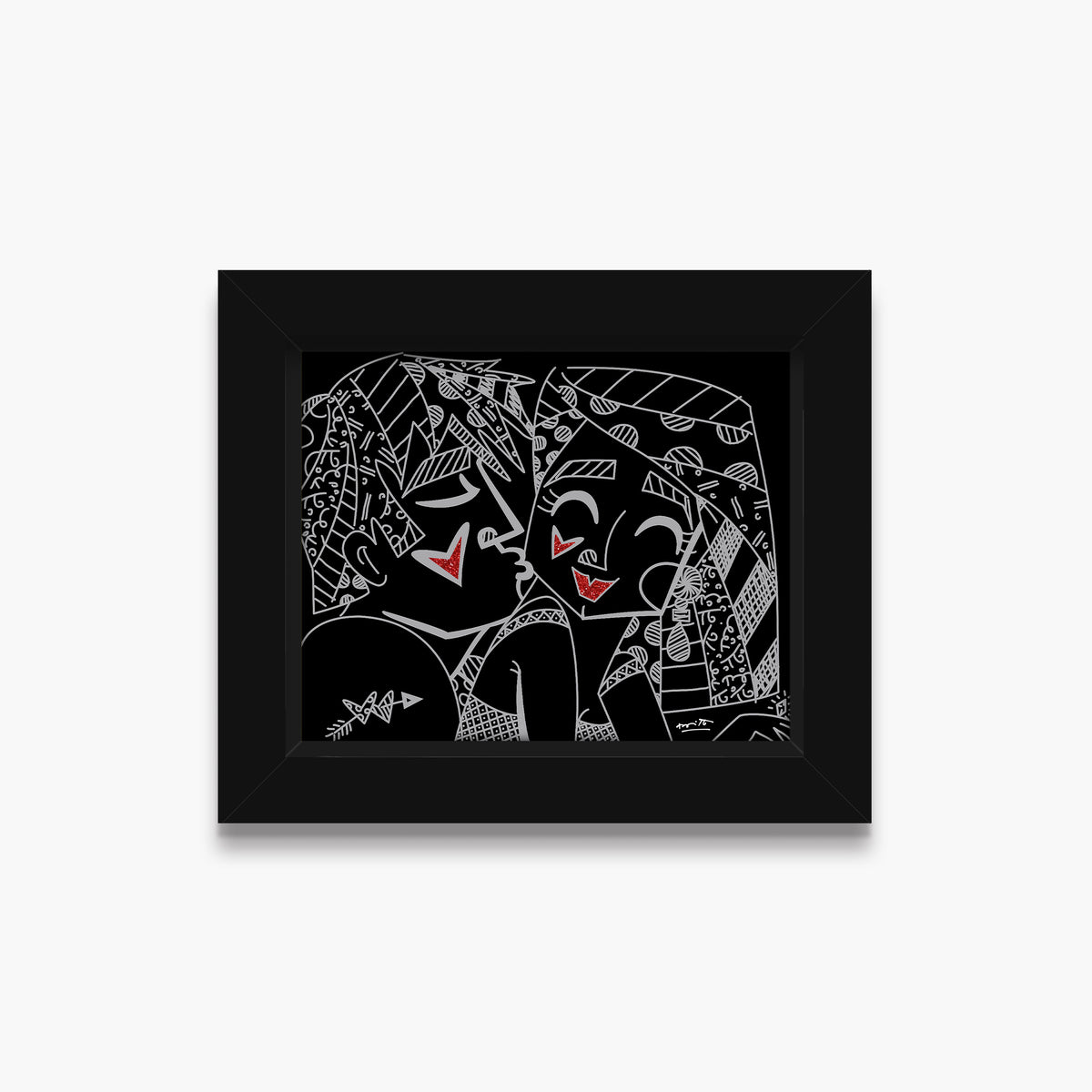 Romero Britto lights off limited edition print  colorful pop art design