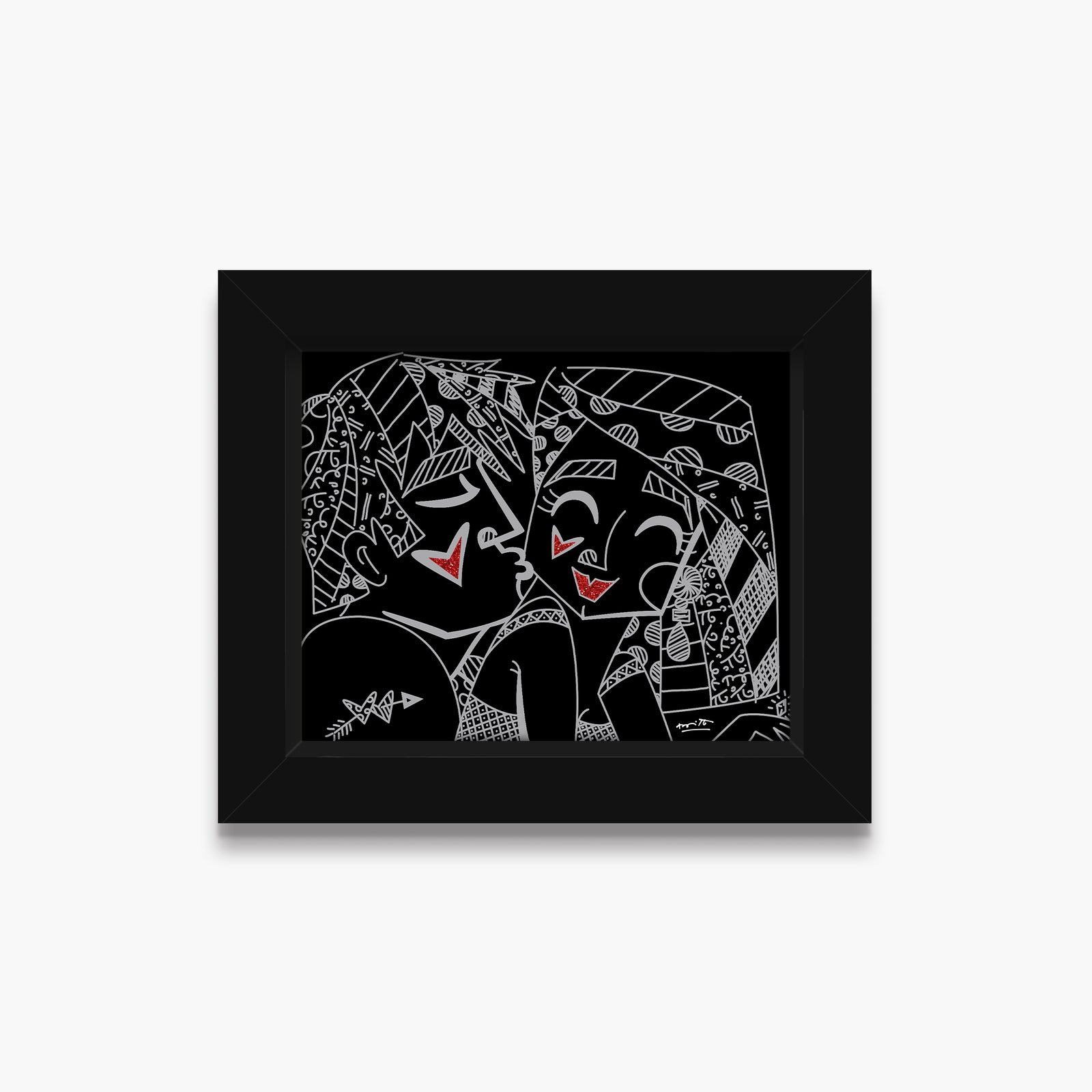 Romero Britto lights off limited edition print  colorful pop art design