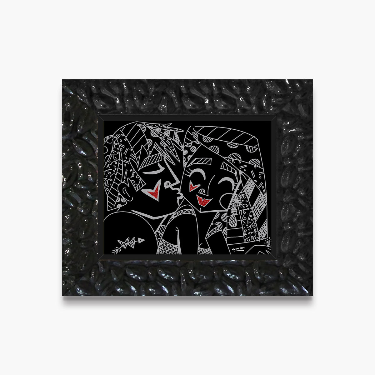 Romero Britto lights off limited edition print  contemporary pop art piece