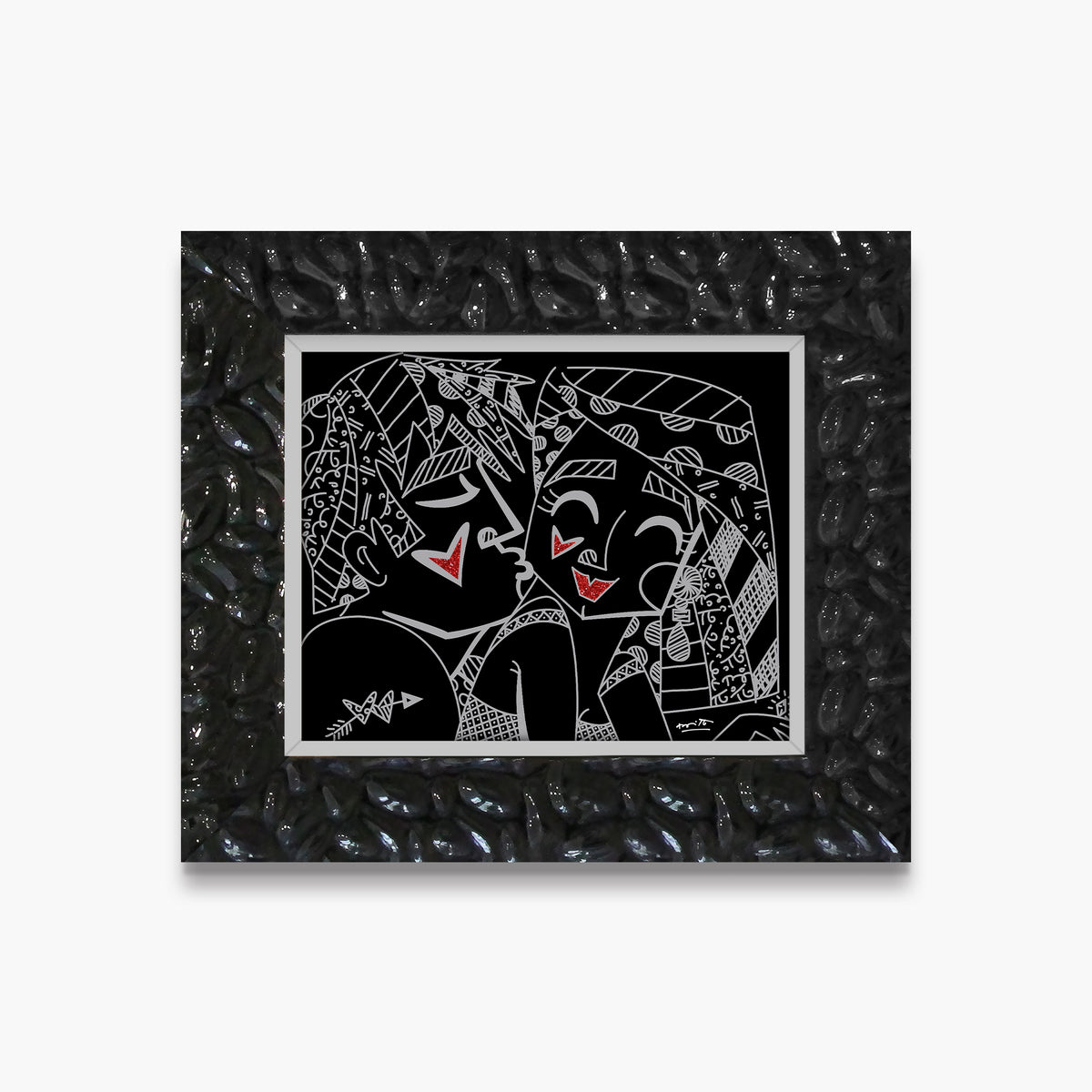 Romero Britto lights off limited edition print  colorful pop art design