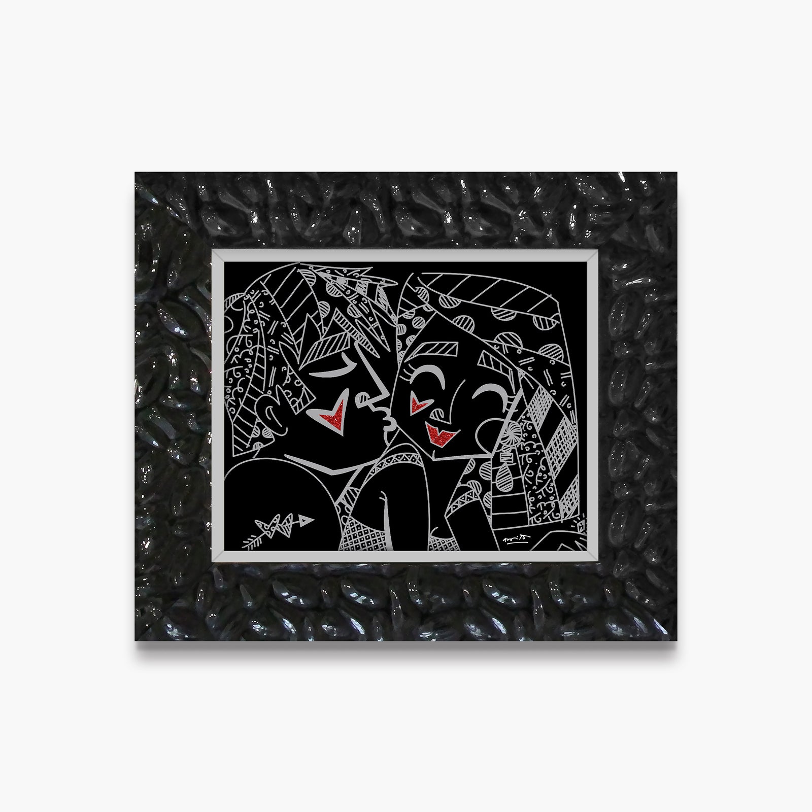 Romero Britto lights off limited edition print  colorful pop art design