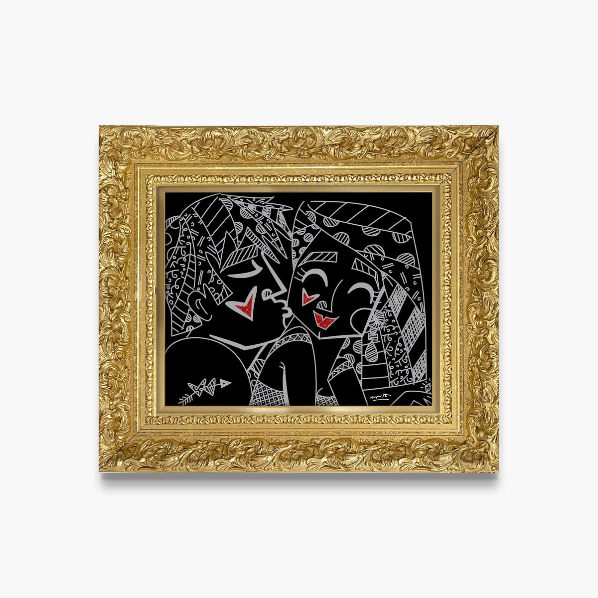Romero Britto lights off limited edition print  contemporary pop art piece