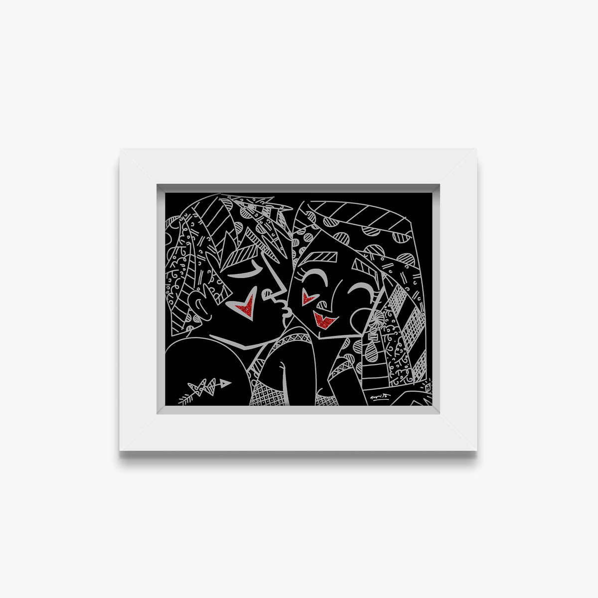 Romero Britto lights off limited edition print  contemporary pop art piece