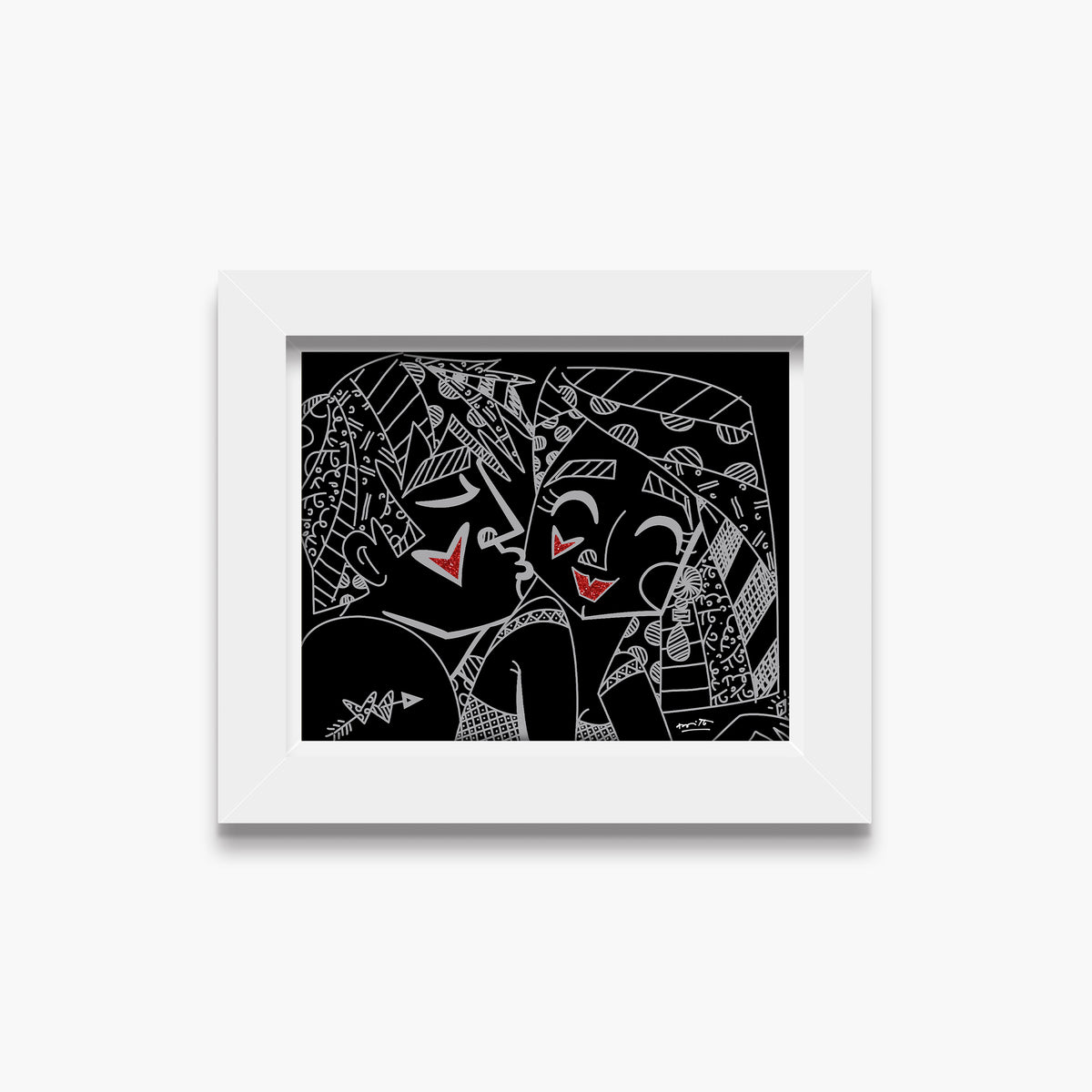 Romero Britto lights off limited edition print  contemporary pop art piece