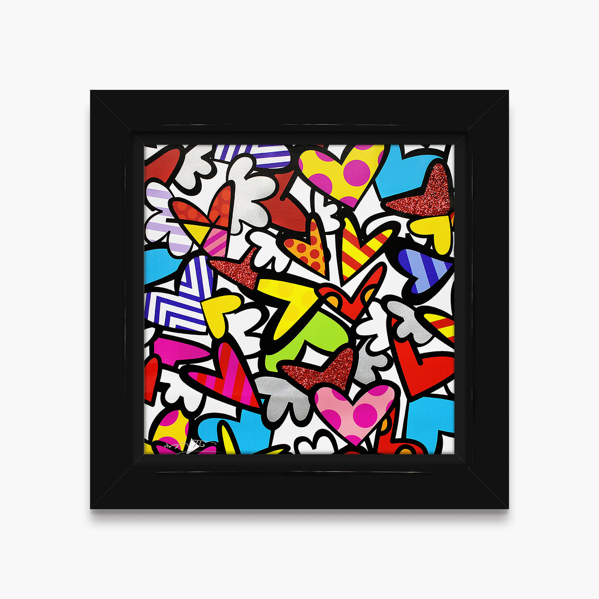 Romero Britto so much love too limited  colorful pop art design