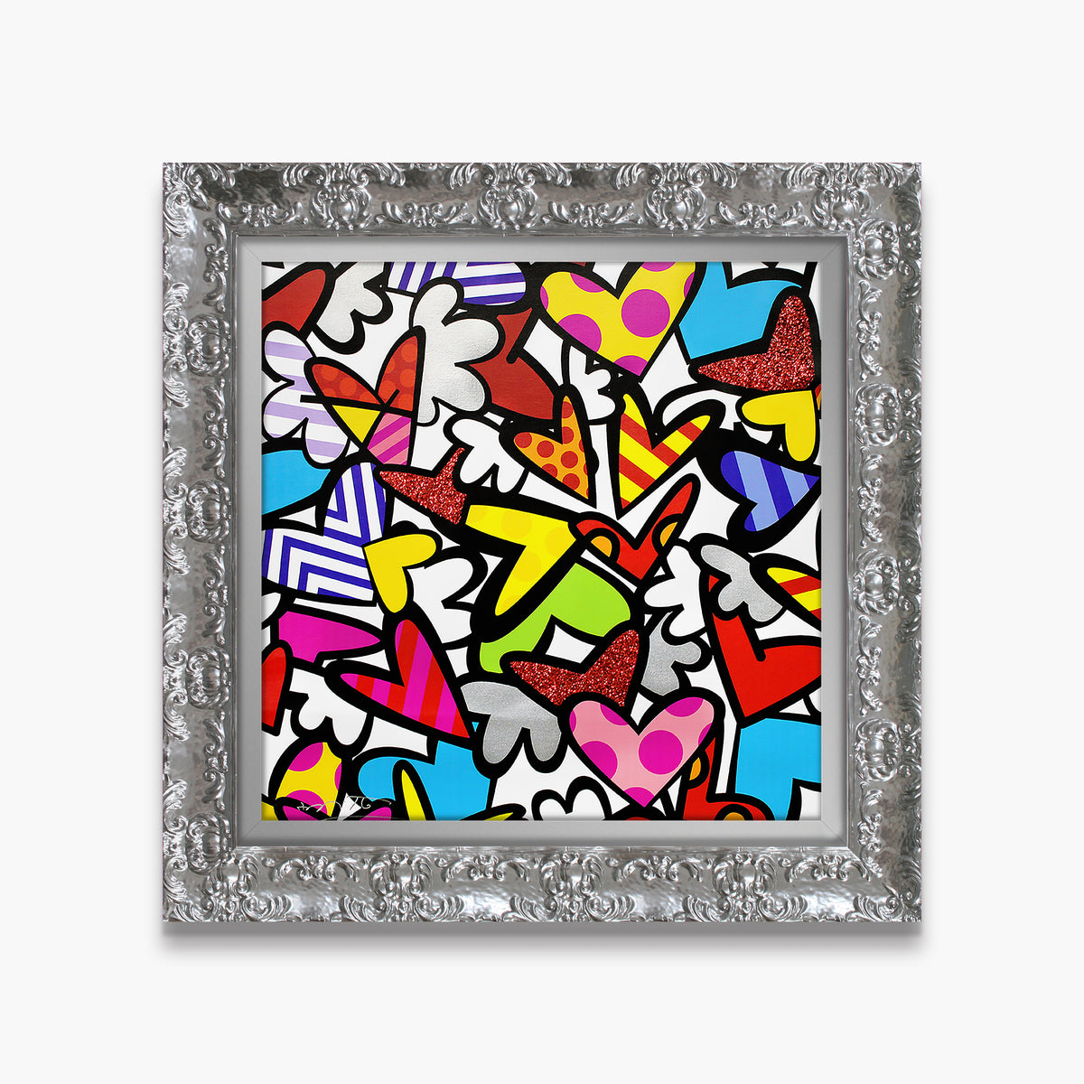 Romero Britto so much love too limited  colorful pop art design