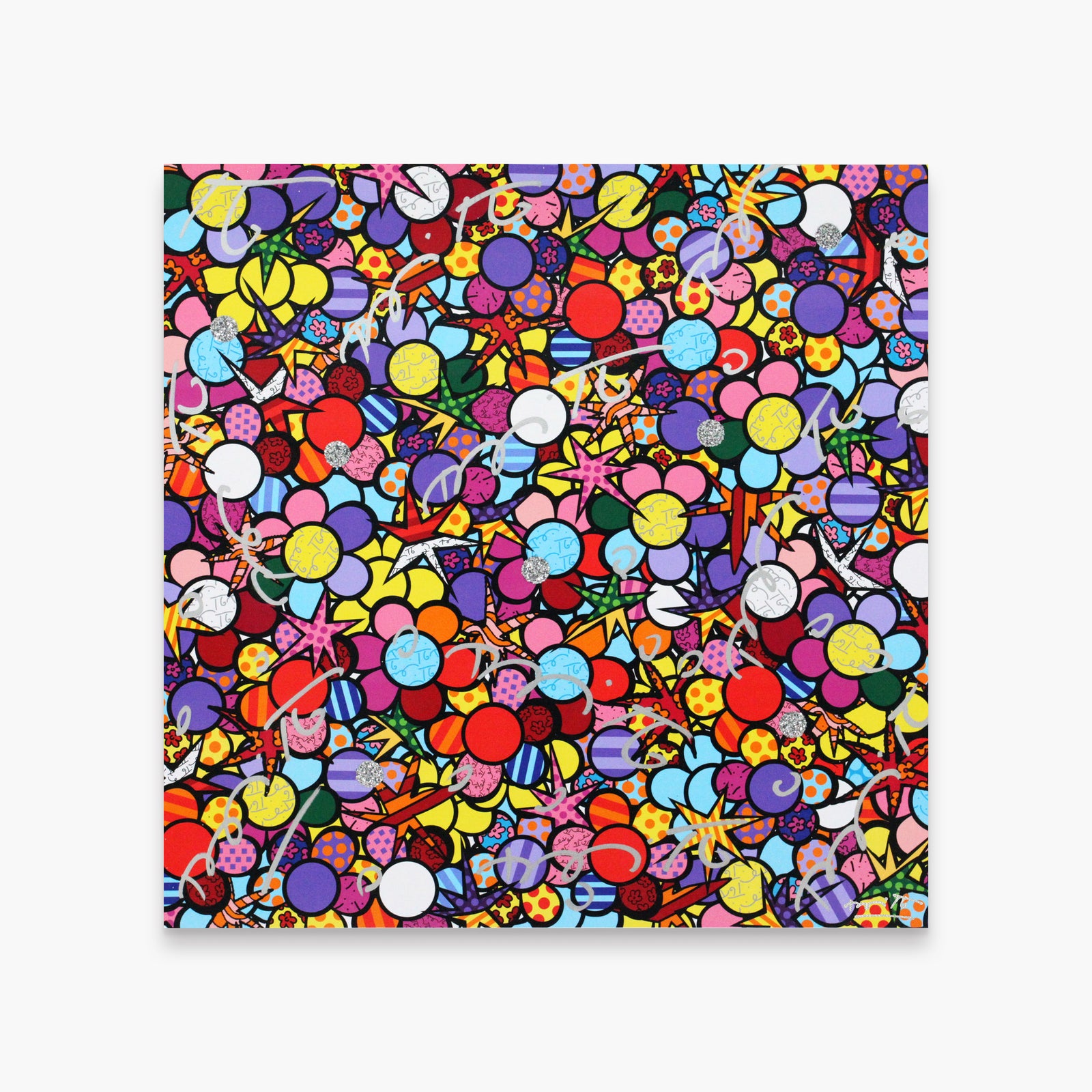 Romero Britto star garden limited edition print  colorful pop art design