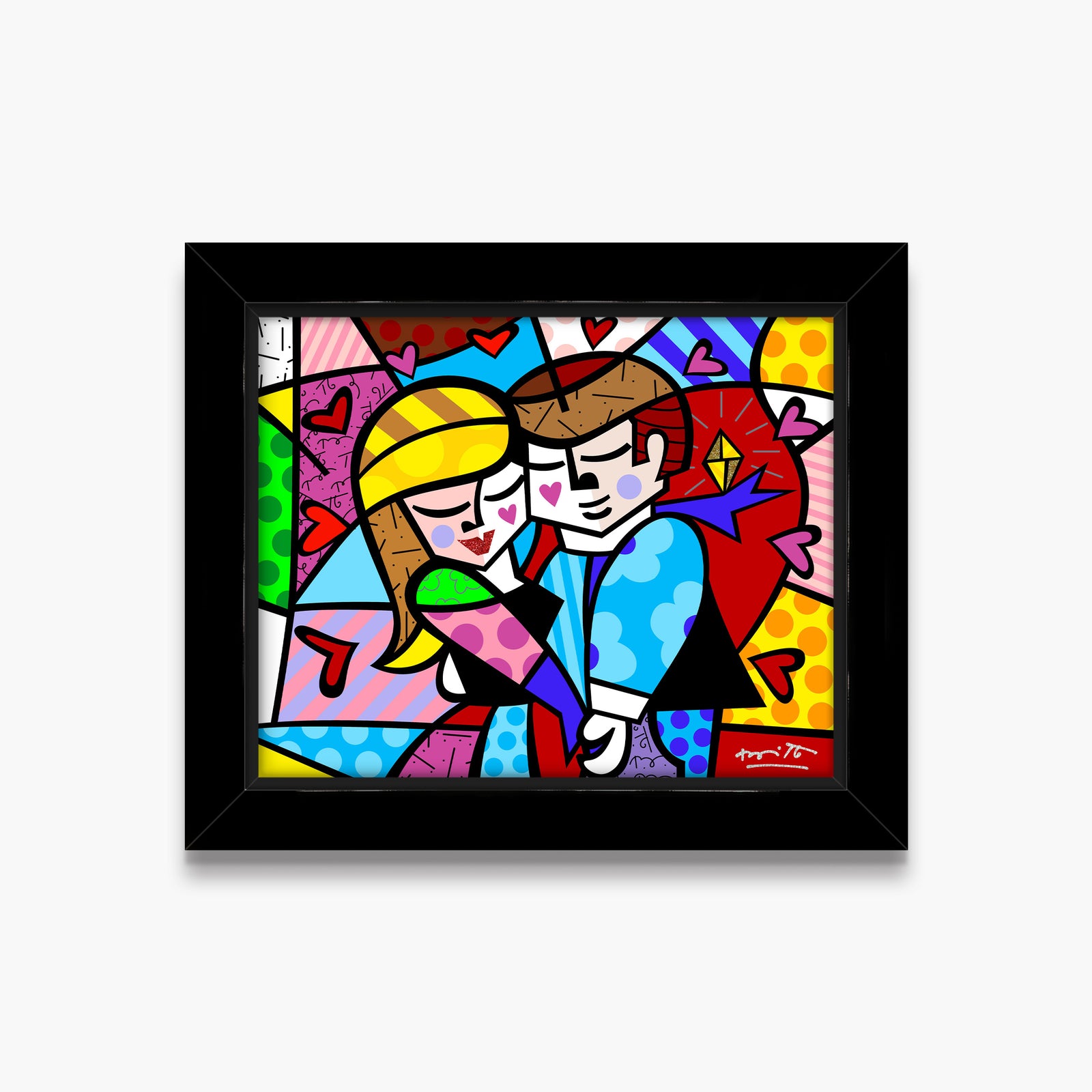 Romero Britto yes limited edition print  colorful pop art design