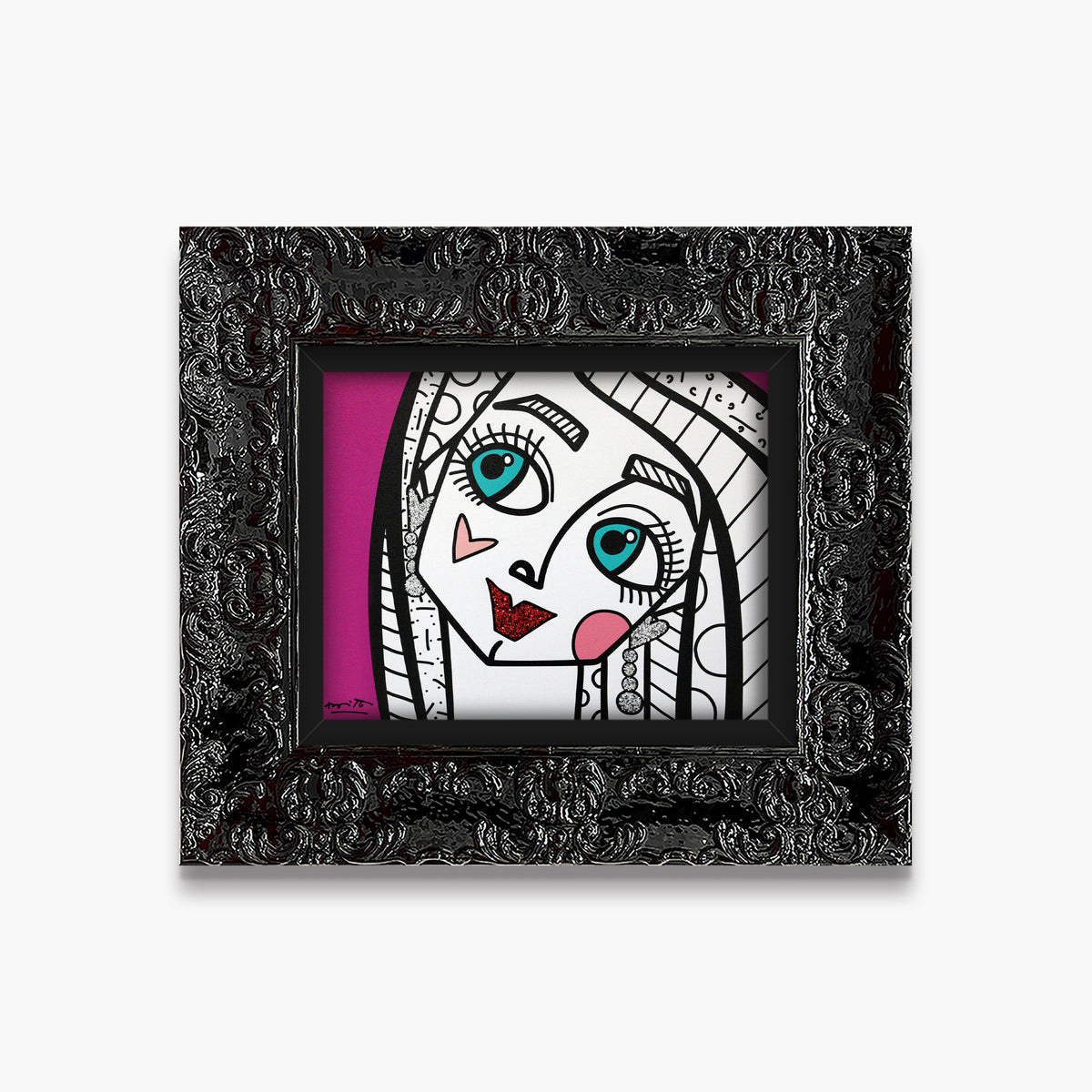 Romero Britto ok honey limited edition print  contemporary pop art piece