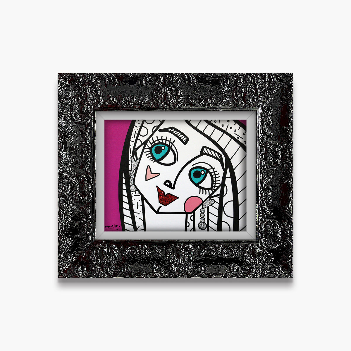 Romero Britto ok honey limited edition print  colorful pop art design