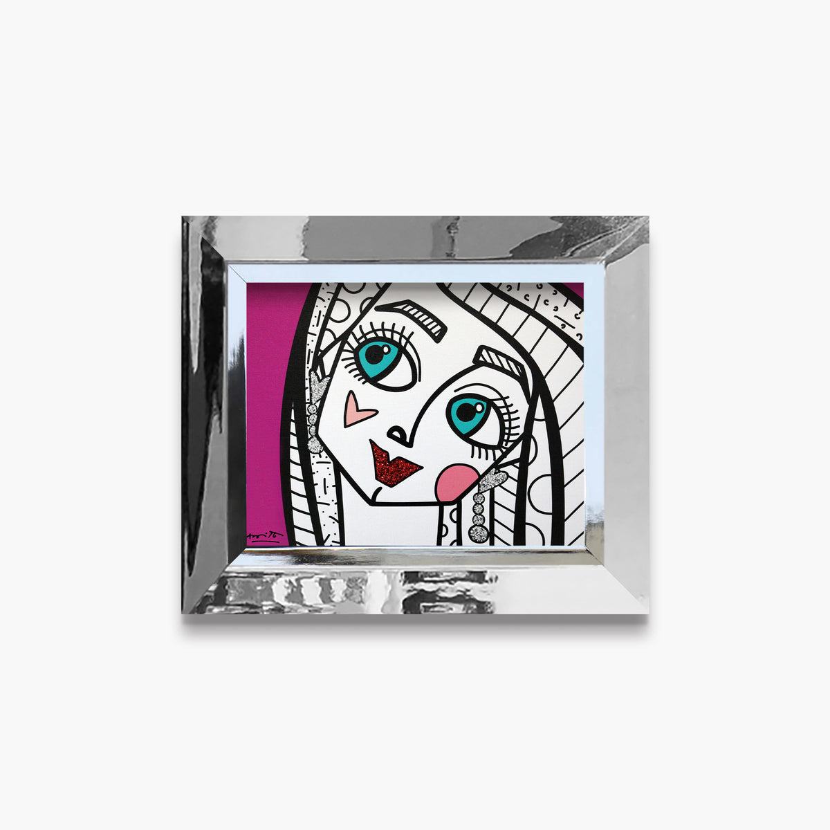 Romero Britto ok honey limited edition print  colorful pop art design