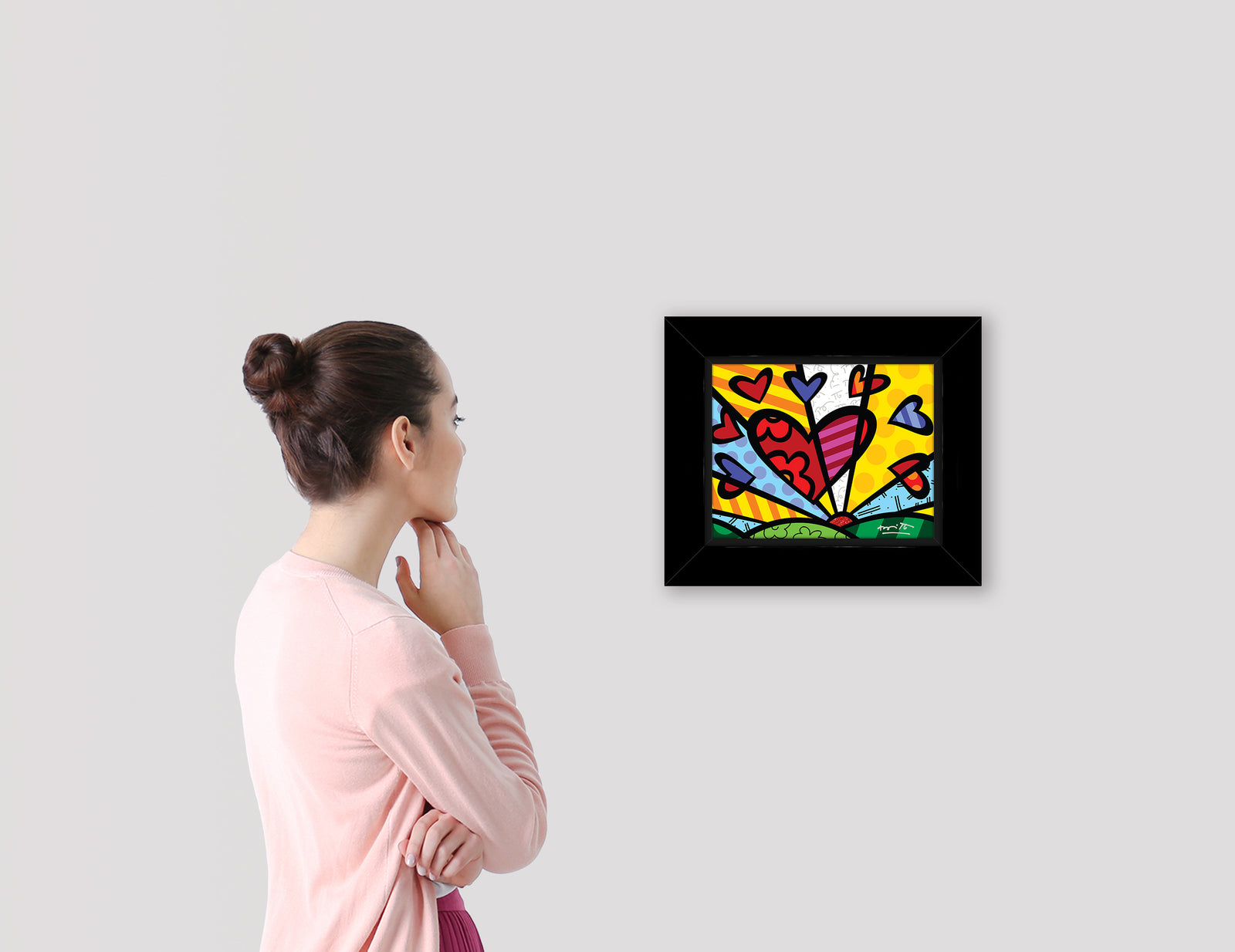 Romero Britto new day limited edition print  colorful pop art design
