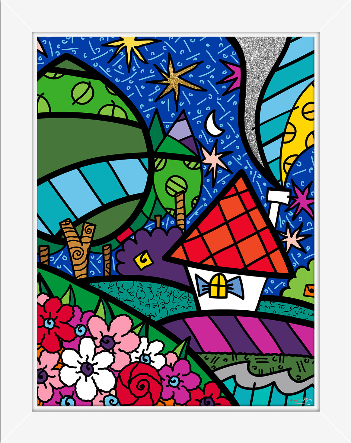 country side limited edition print  artistic colorful design collectible