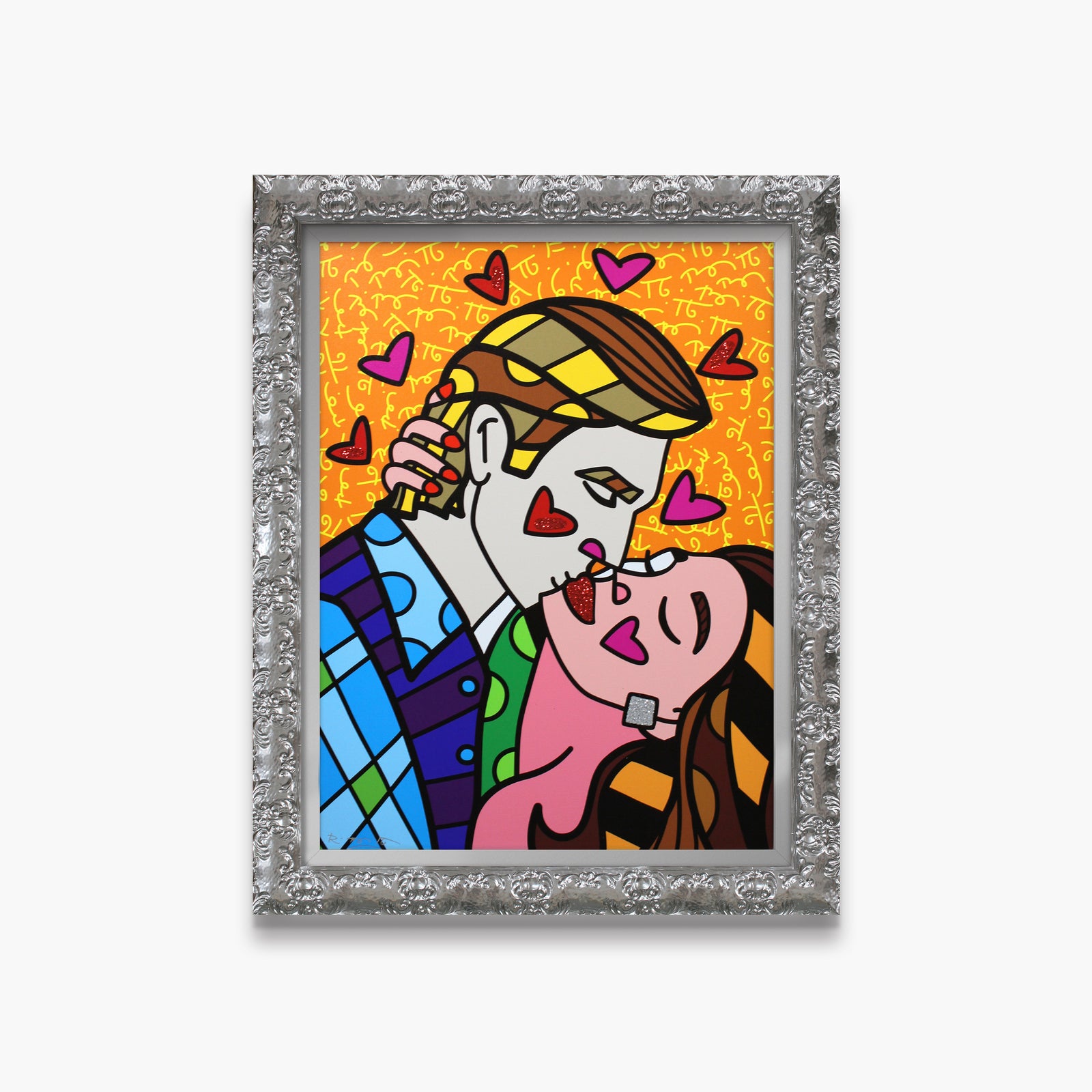 Romero Britto passionate limited edition print  colorful pop art design