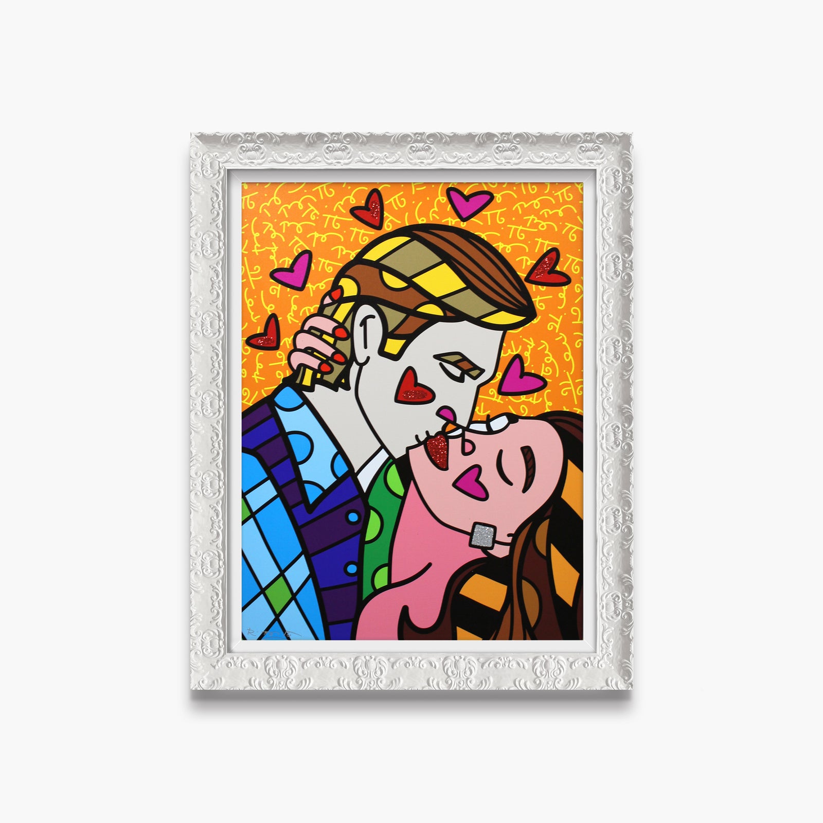 Romero Britto passionate limited edition print  colorful pop art design