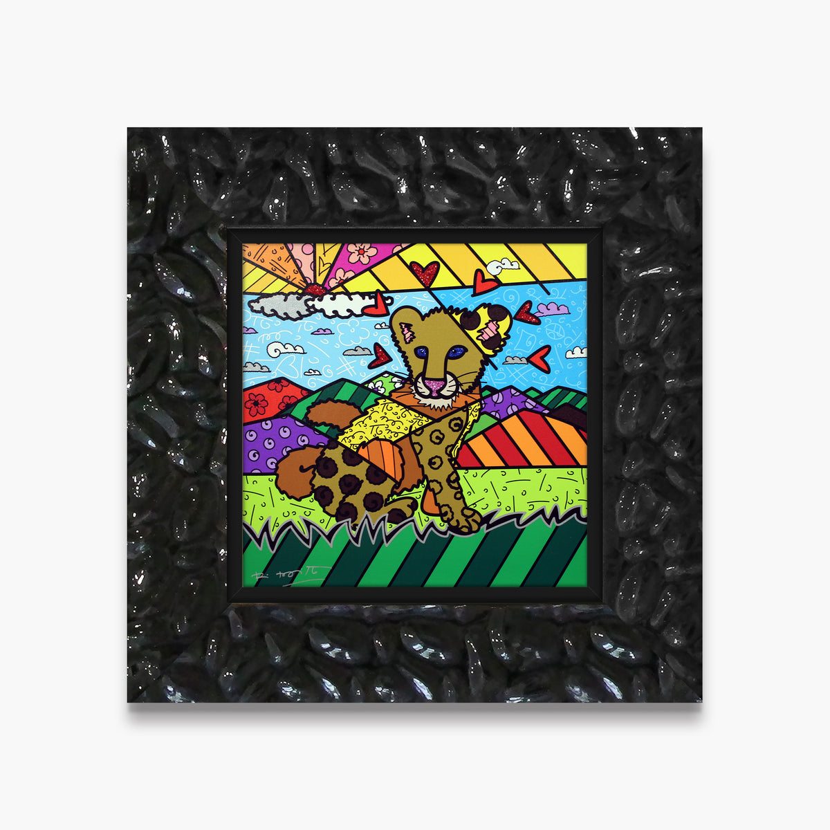 Romero Britto karma limited edition print  contemporary pop art piece