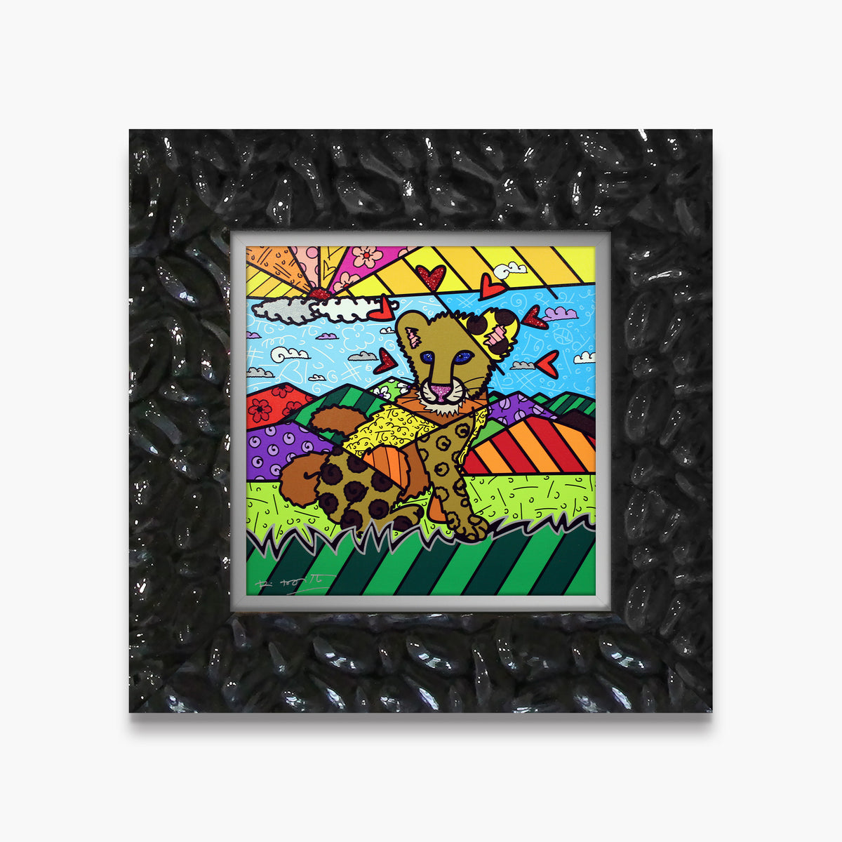 Romero Britto karma limited edition print  colorful pop art design