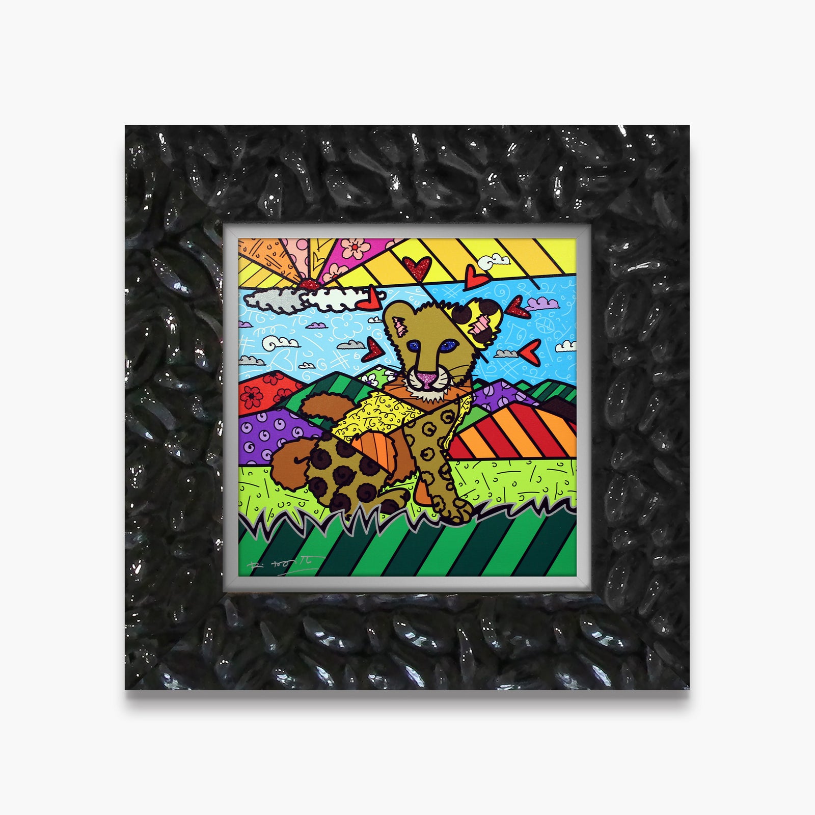 Romero Britto karma limited edition print  colorful pop art design