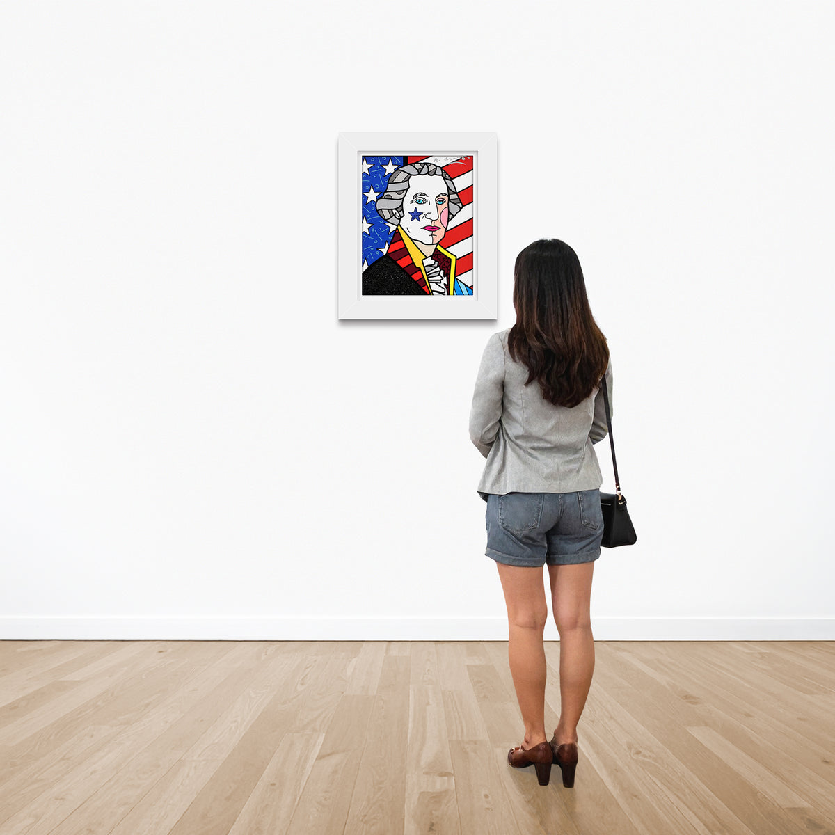 modern pop art george washington limited edition print  vibrant home decor