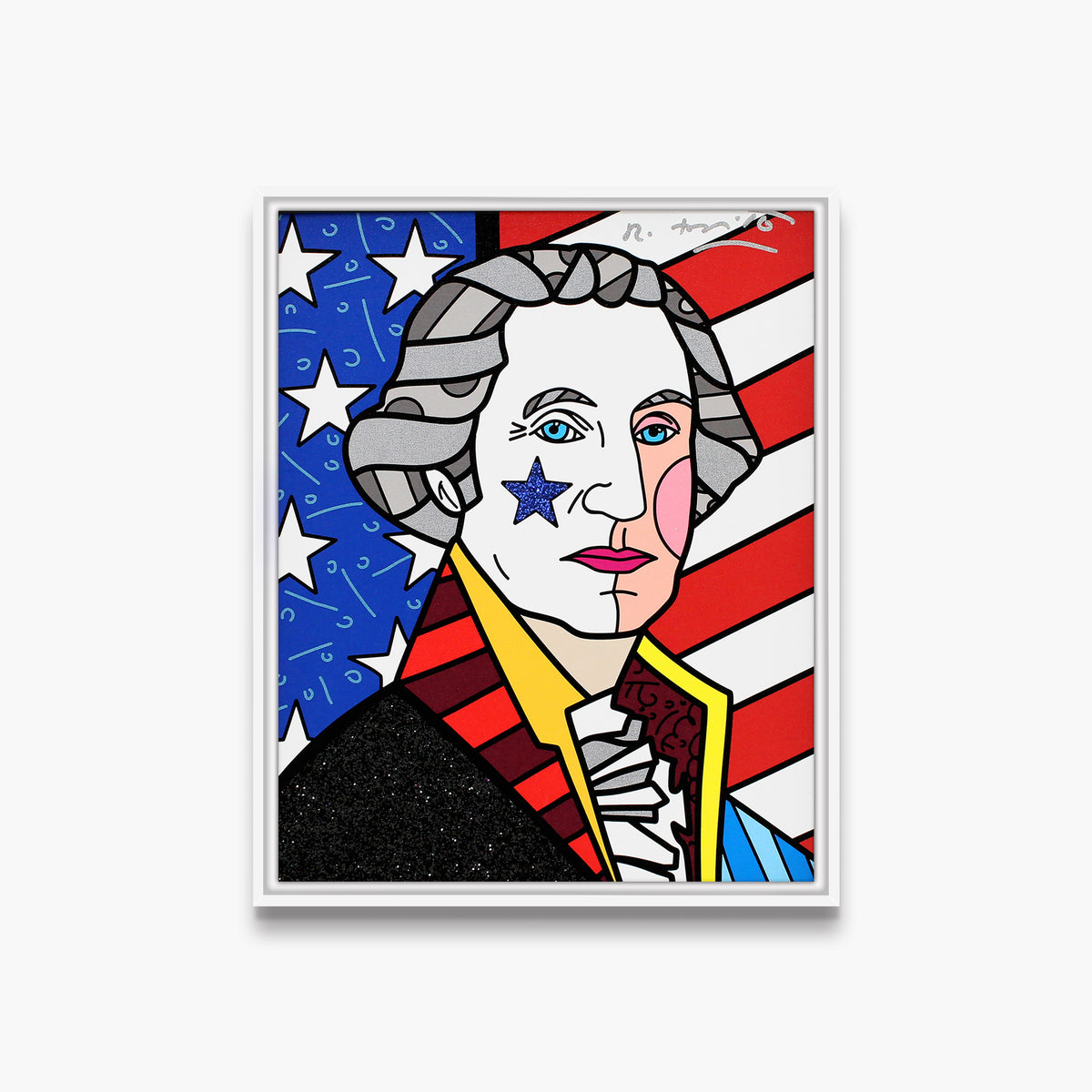 modern pop art george washington limited edition print  vibrant home decor
