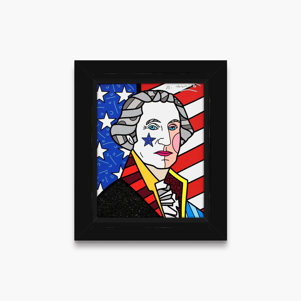 Romero Britto george washington limited edition print  colorful pop art design