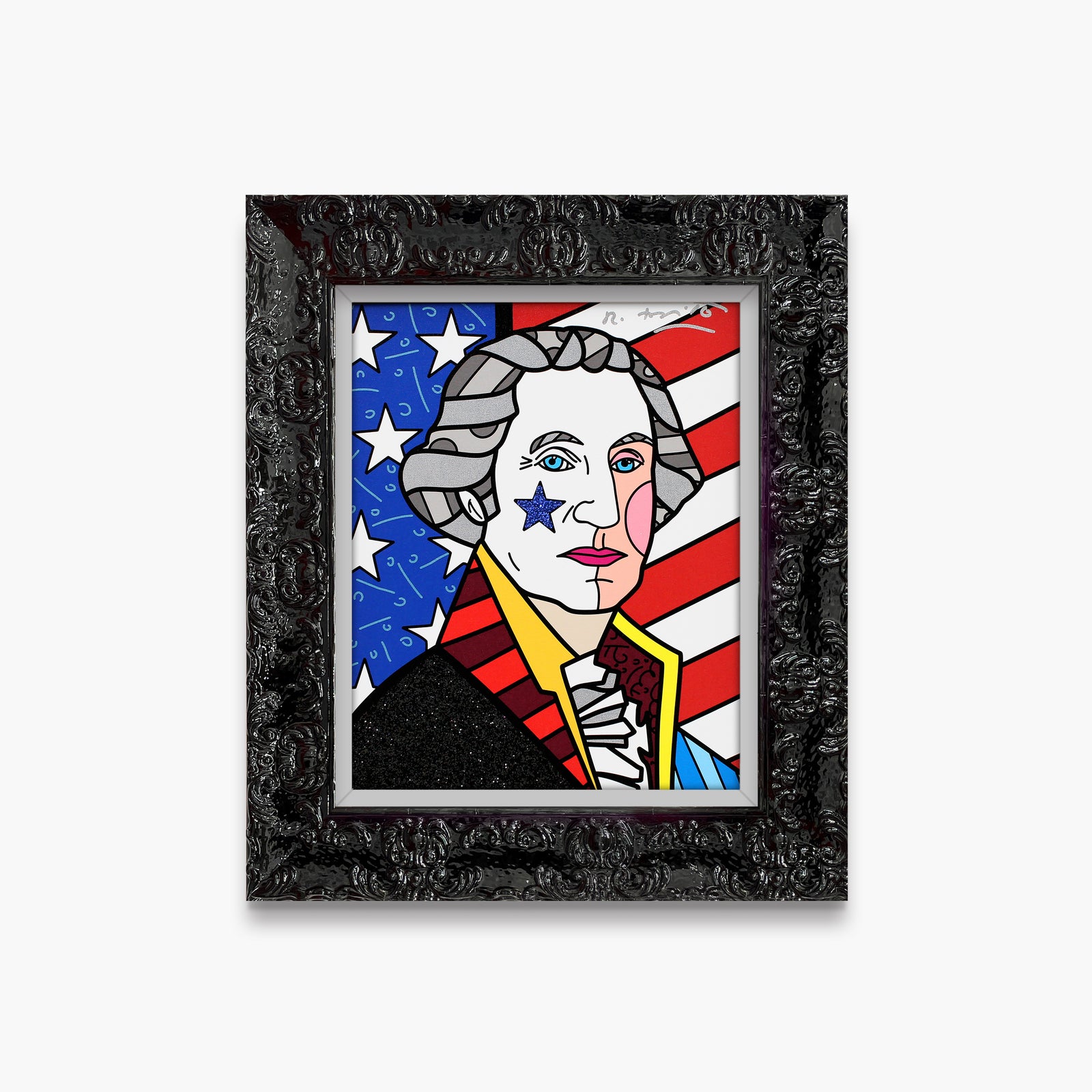 Romero Britto george washington limited edition print  colorful pop art design