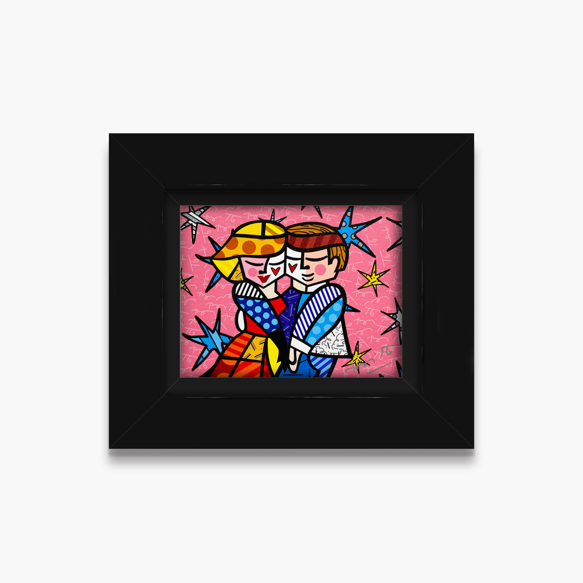 Romero Britto pretty in pink limited edition  colorful pop art design