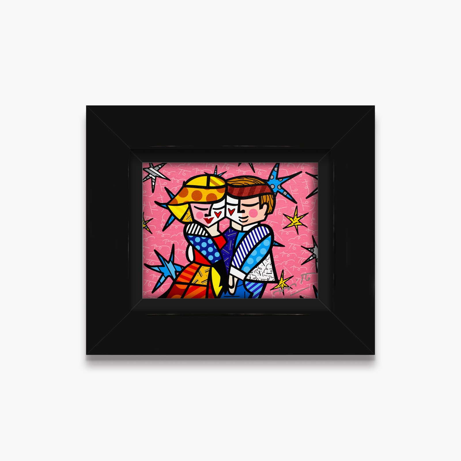 Romero Britto pretty in pink limited edition  colorful pop art design