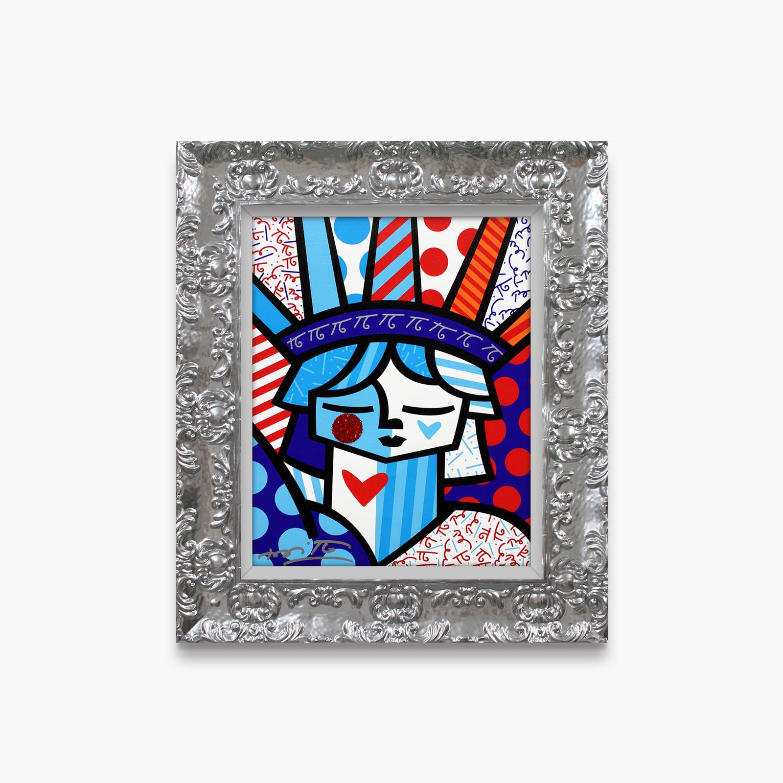 Romero Britto freedom limited edition print  colorful pop art design