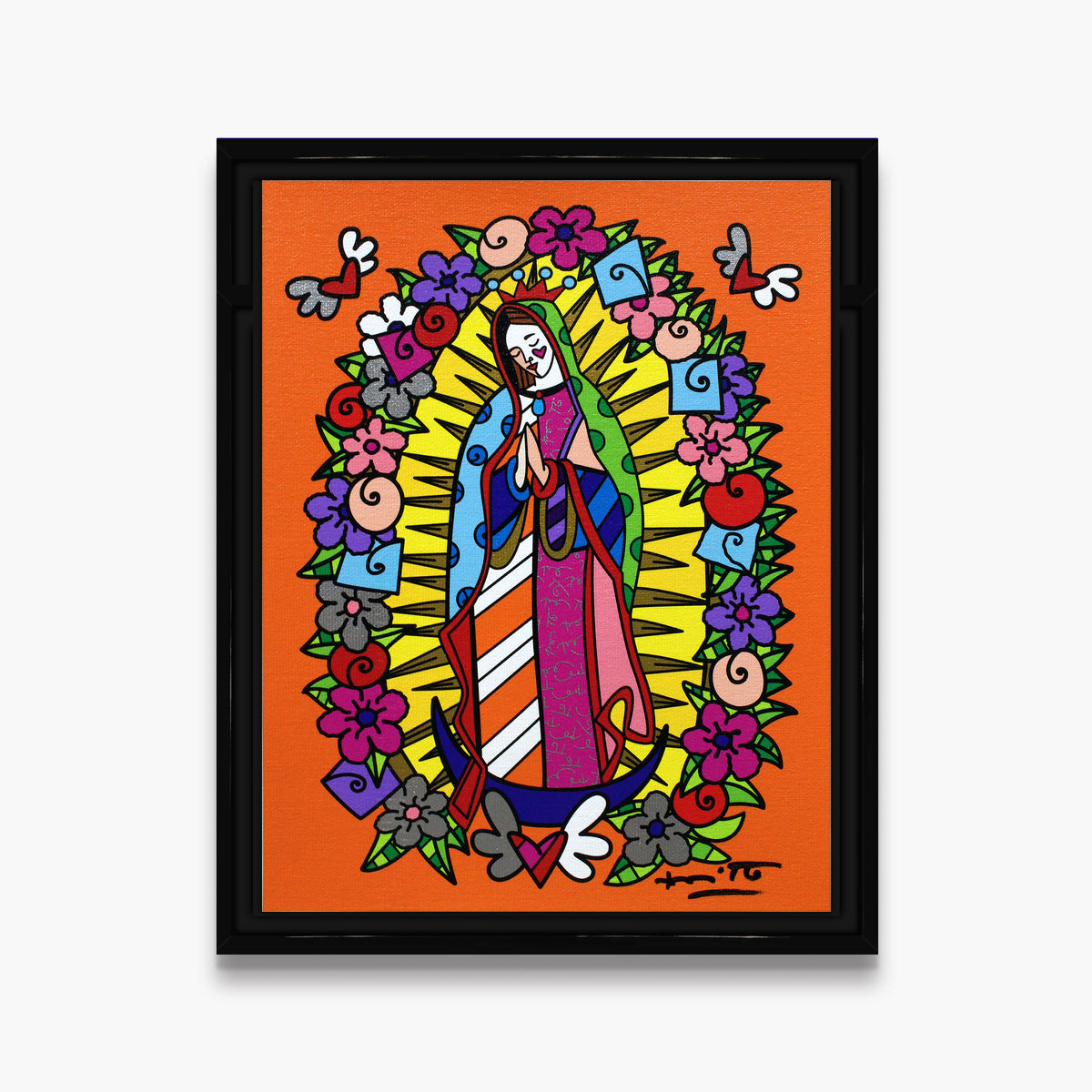 modern pop art our lady limited edition print  vibrant home decor