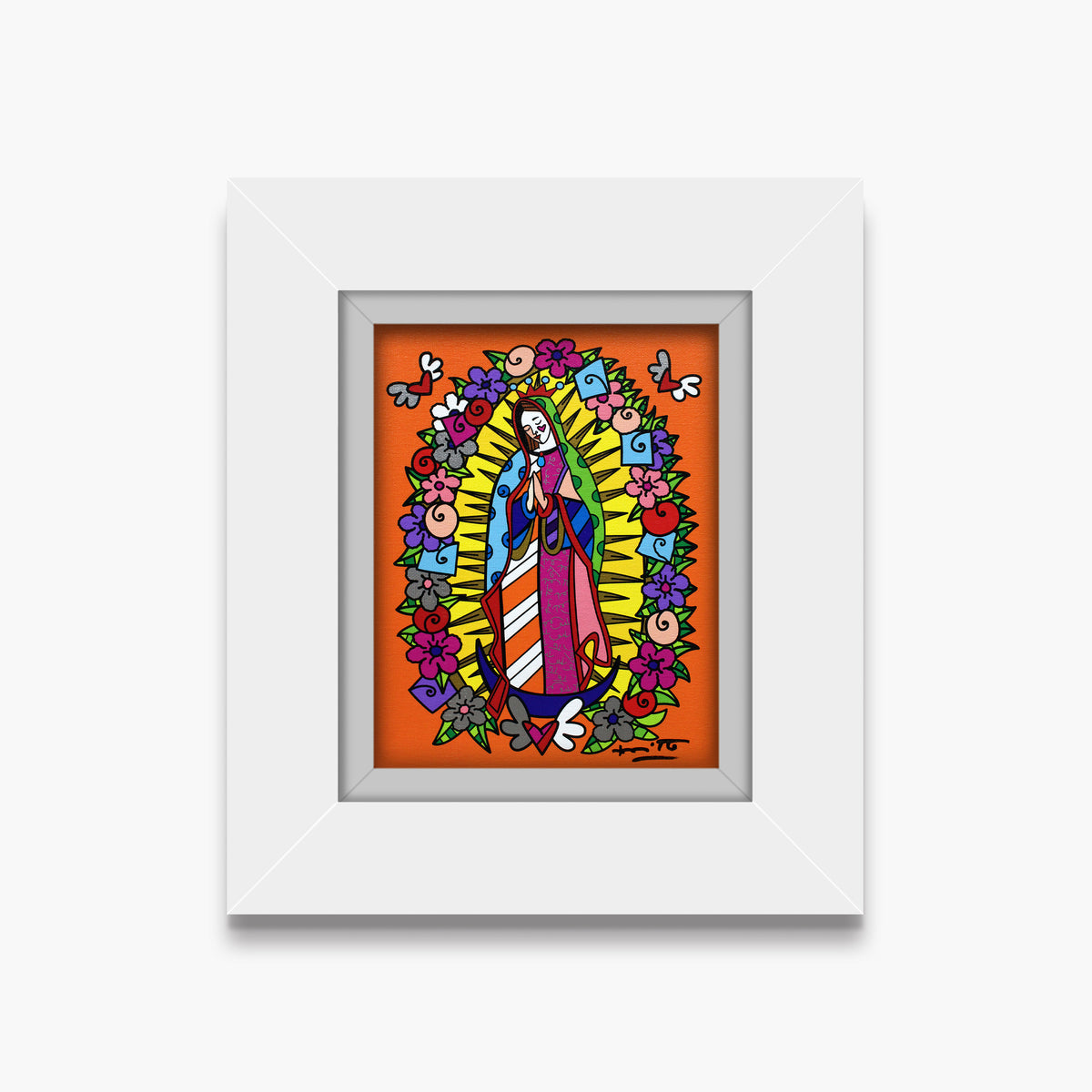 Romero Britto our lady limited edition print  contemporary pop art piece