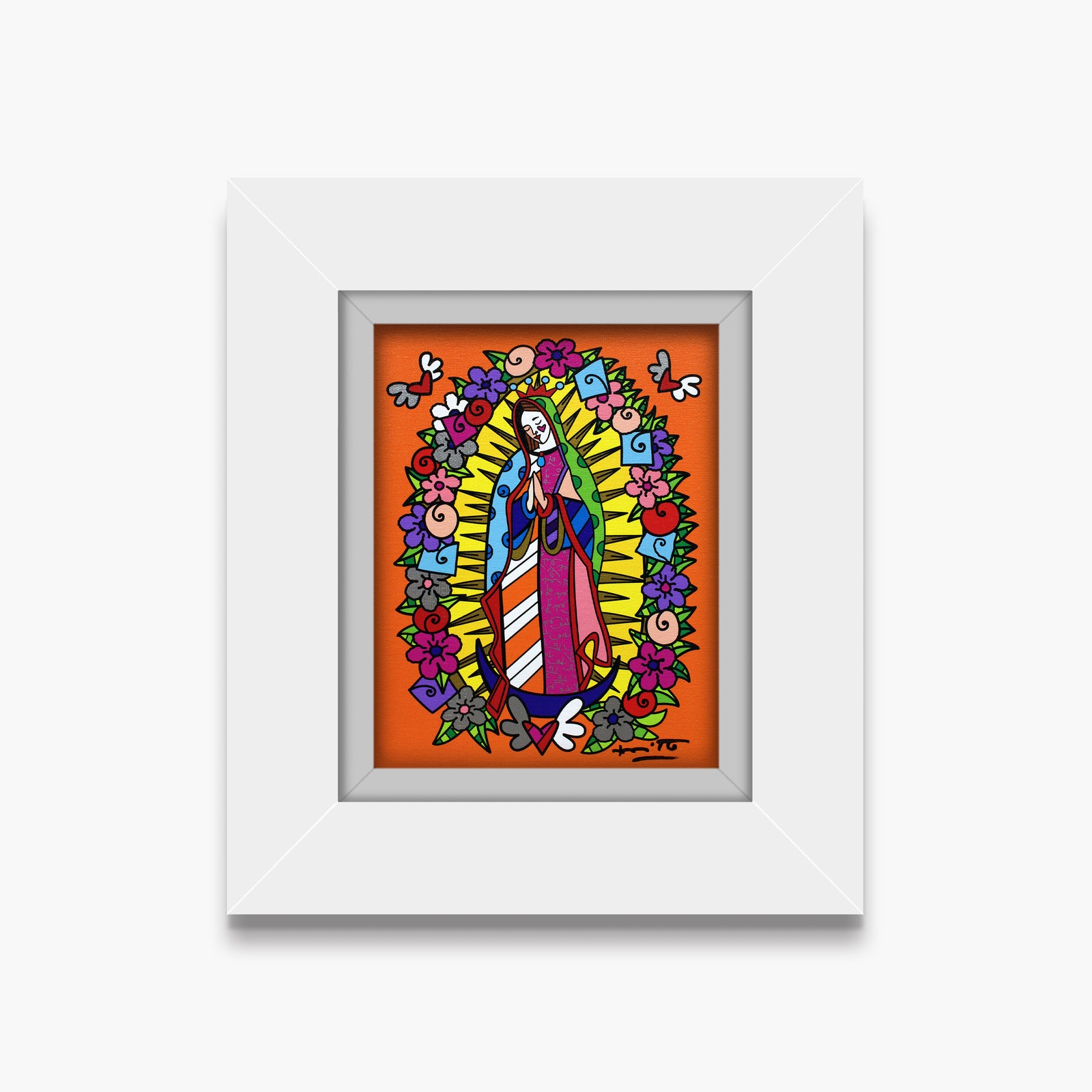 Romero Britto our lady limited edition print  contemporary pop art piece