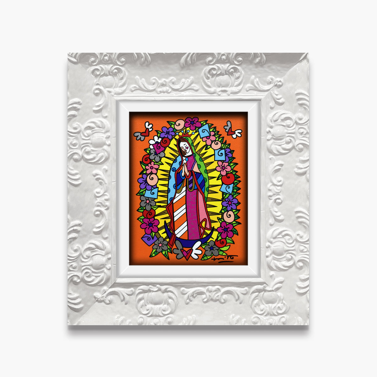 modern pop art our lady limited edition print  vibrant home decor