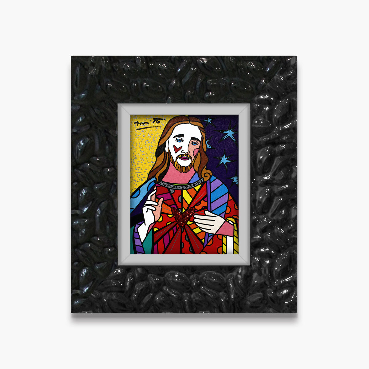 modern pop art god limited edition digital print  vibrant home decor