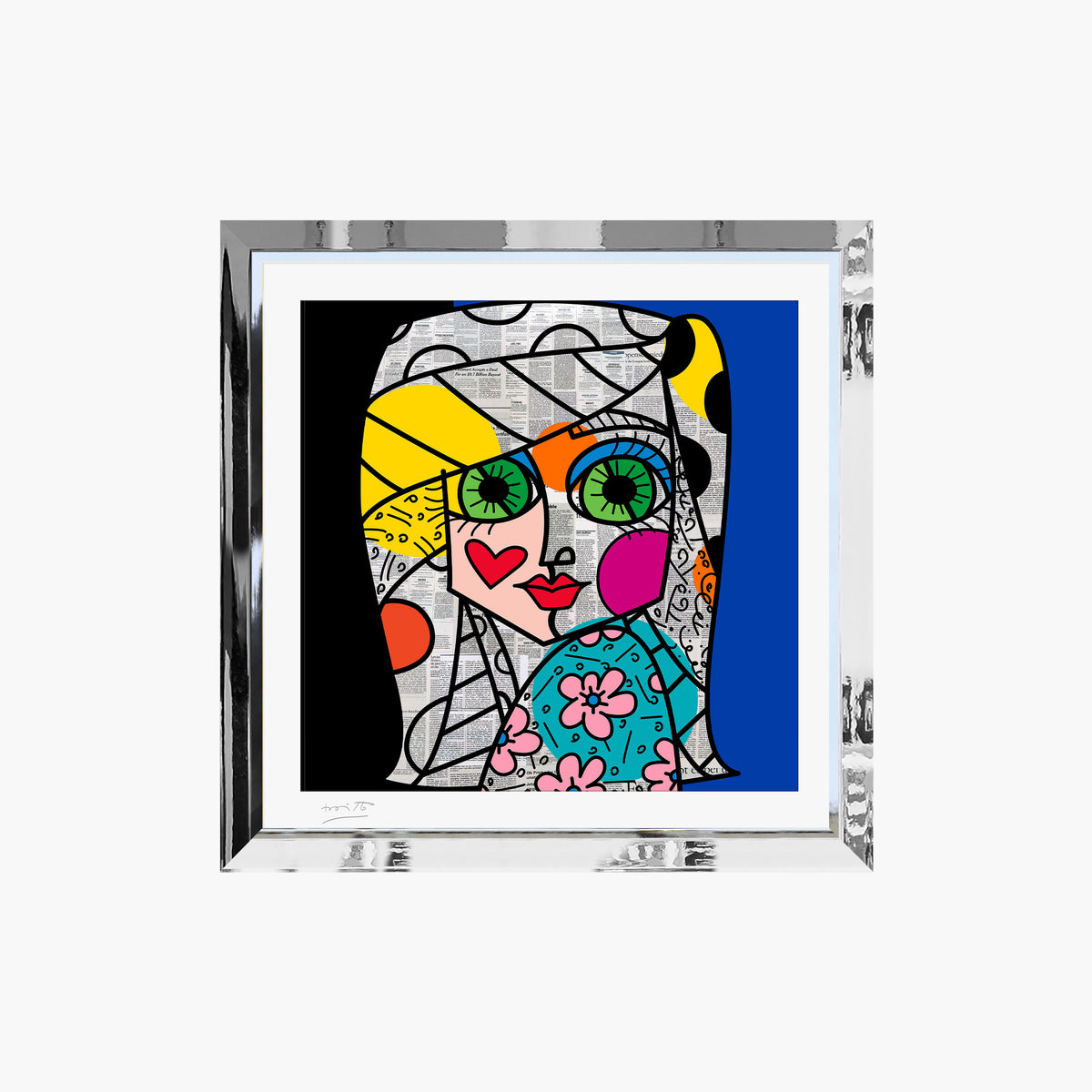 modern pop art green eyes limited edition print  vibrant home decor