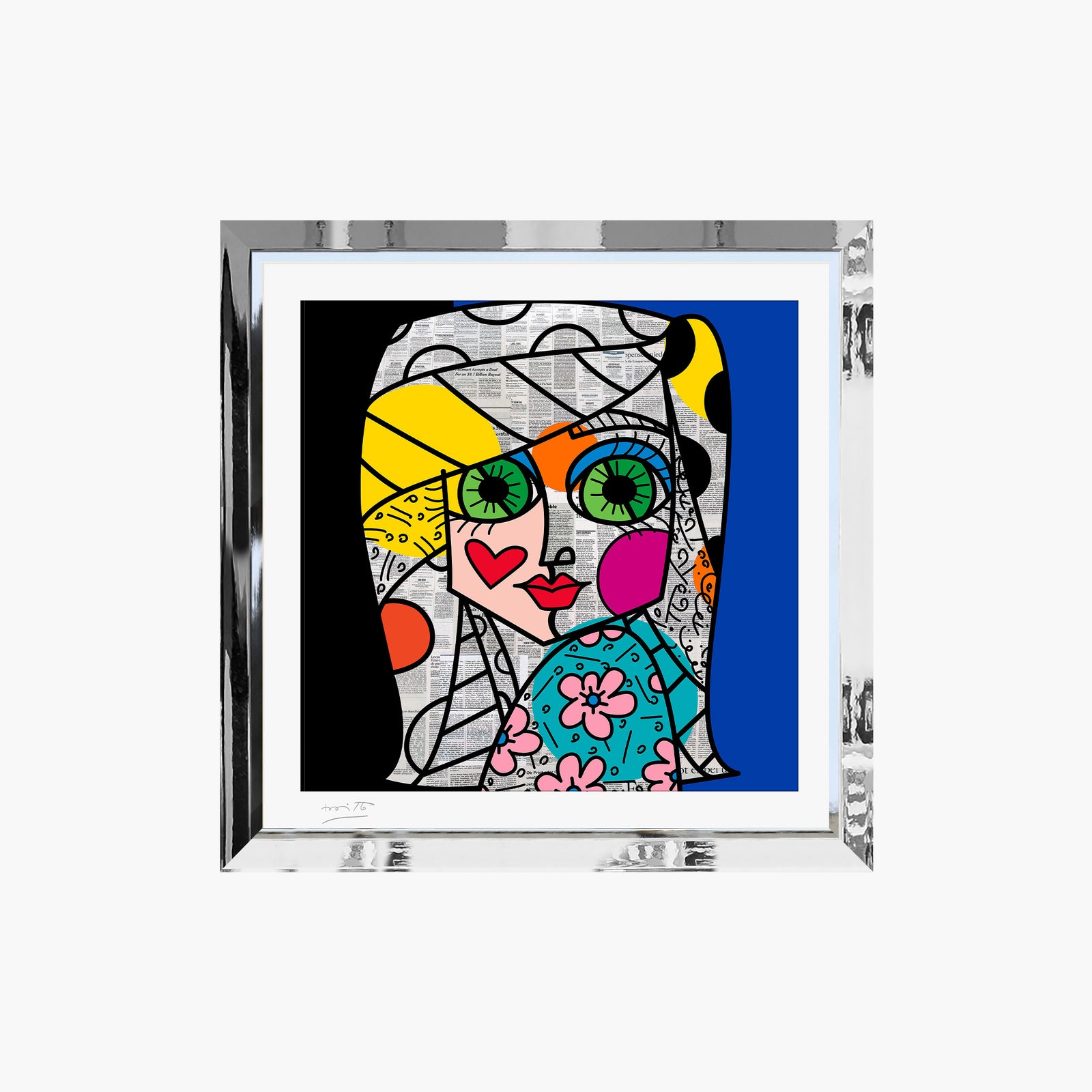 modern pop art green eyes limited edition print  vibrant home decor