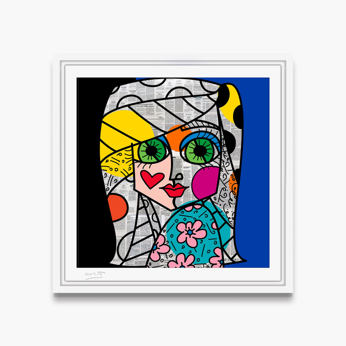 green eyes limited edition print  colorful decorative collectible gift idea