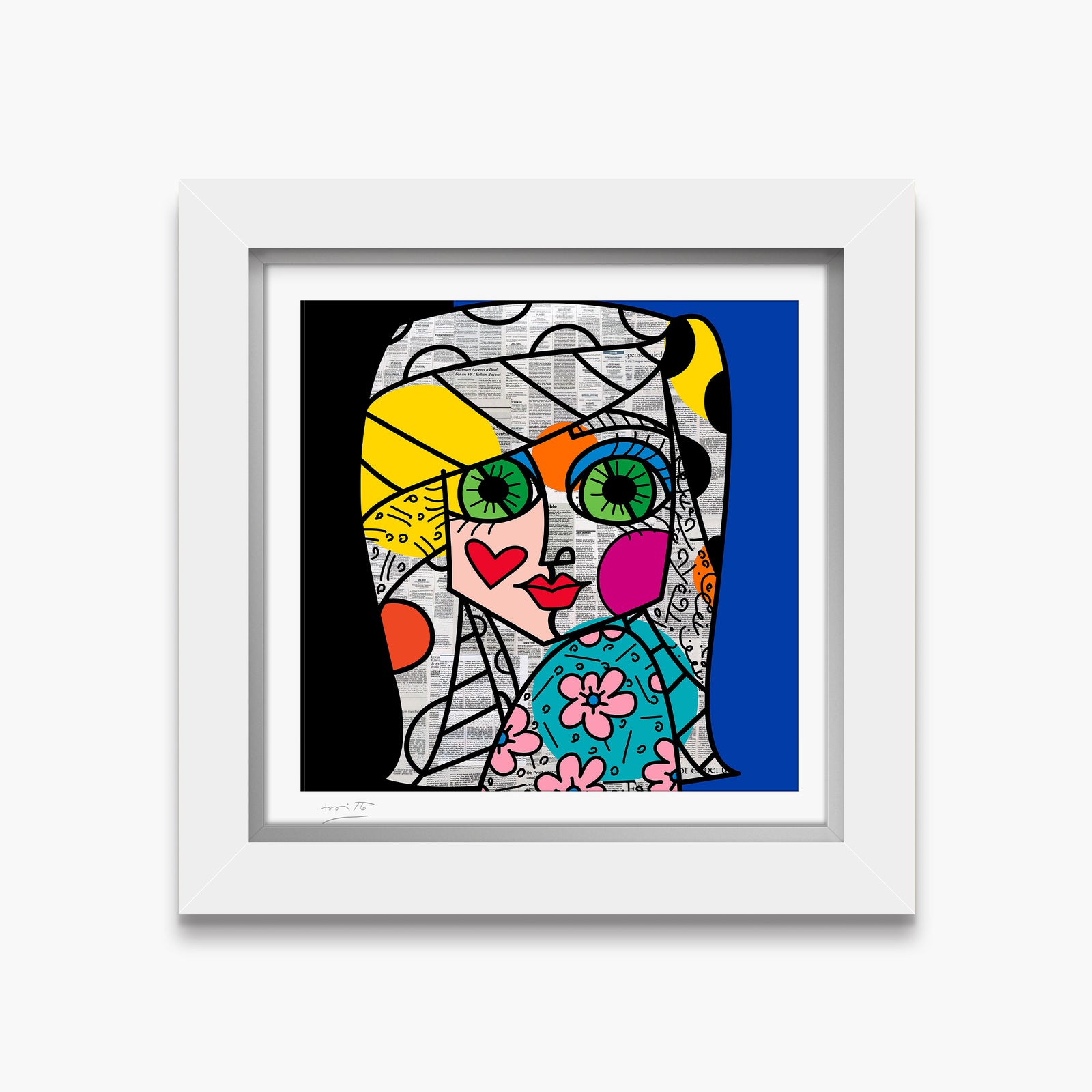 modern pop art green eyes limited edition print  vibrant home decor