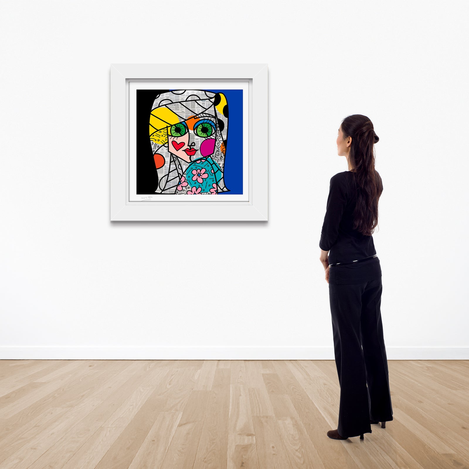 modern pop art green eyes limited edition print  vibrant home decor