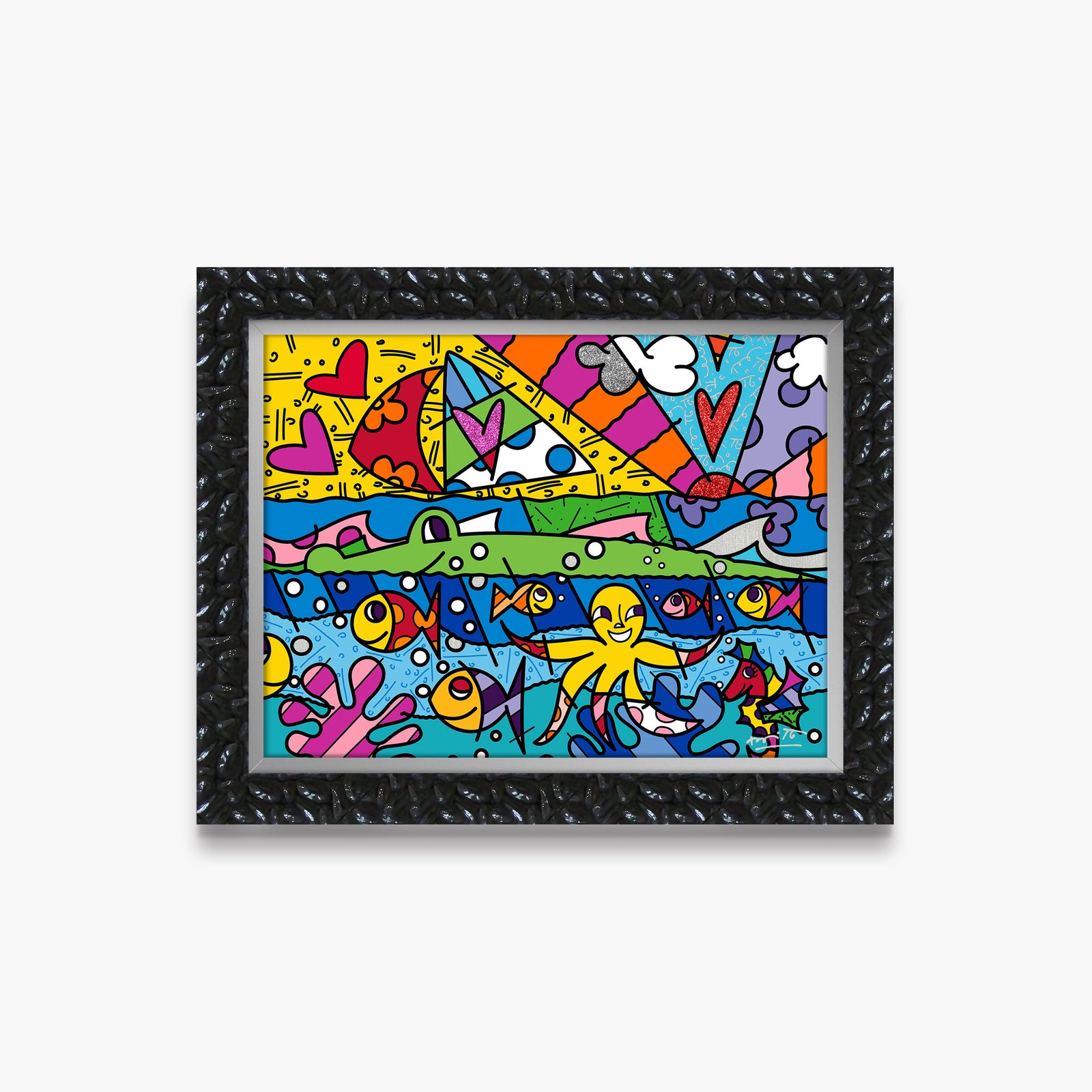 Romero Britto h2o limited edition print  contemporary pop art piece
