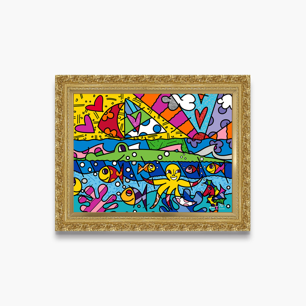 modern pop art h2o limited edition print  vibrant home decor