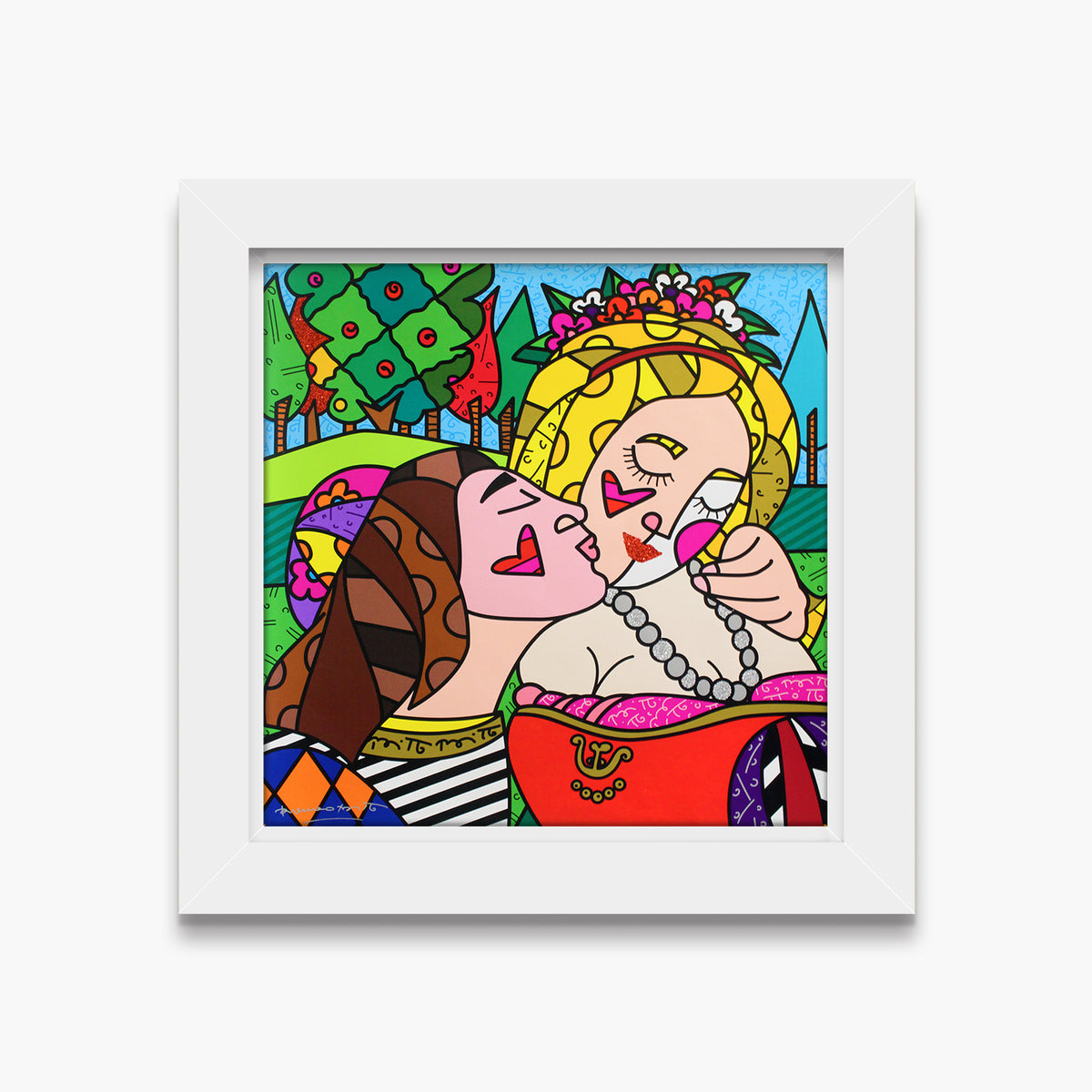 the kiss limited edition print  colorful decorative collectible gift idea