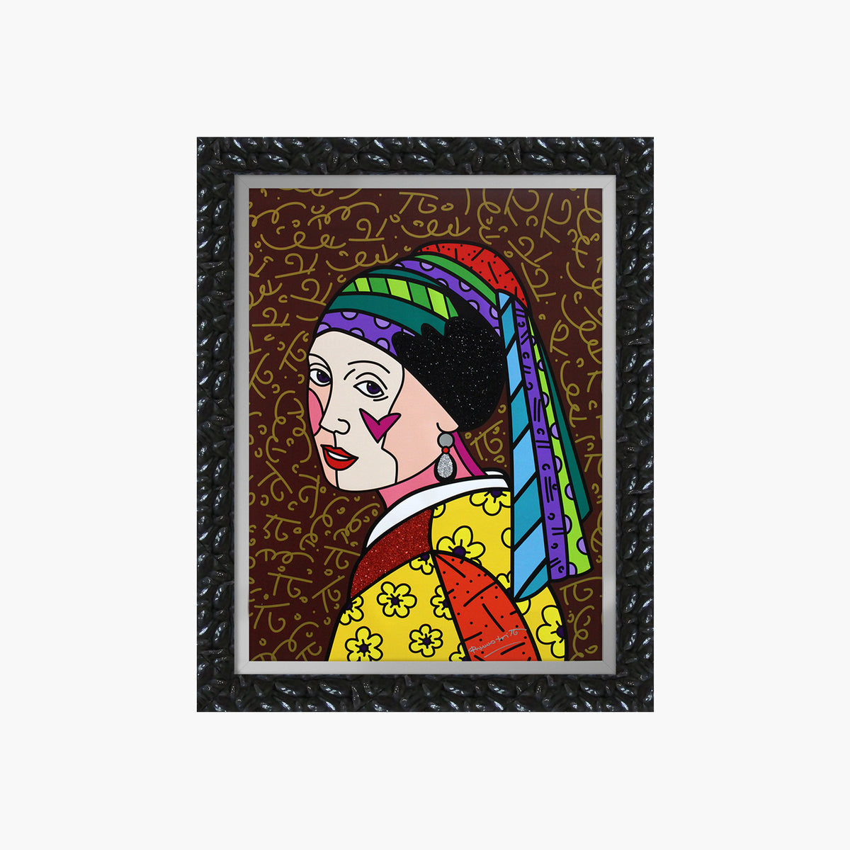Romero Britto dutch icon limited edition print  contemporary pop art piece